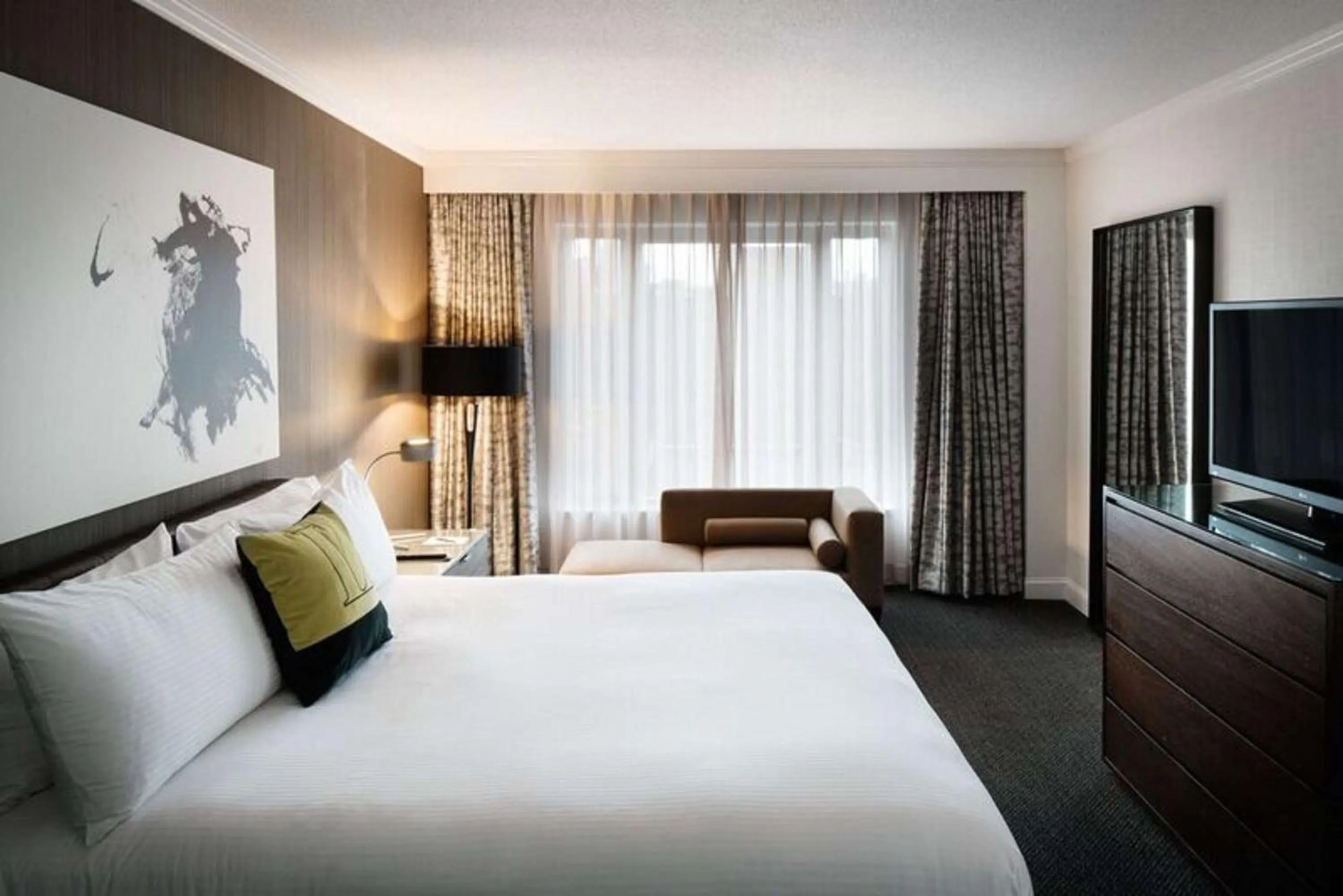 Living room, Bed in The Logan Philadelphia, Curio Collection by Hilton