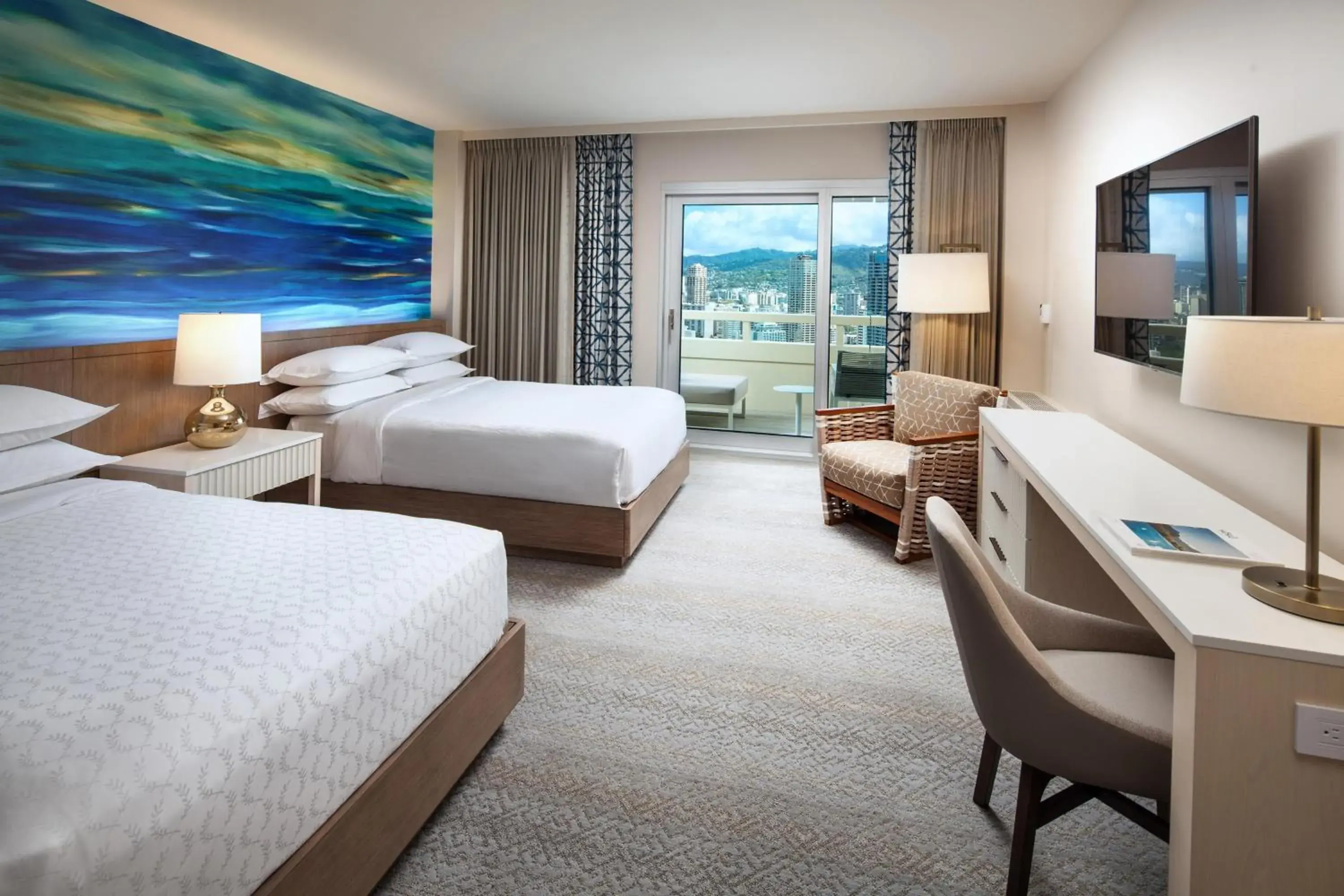 City View Doubles, Guest room, 2 Double, City view in Sheraton Waikiki Beach Resort City View Doubles, Guest room, 2 Double, City view in Sheraton Waikiki Beach Resort