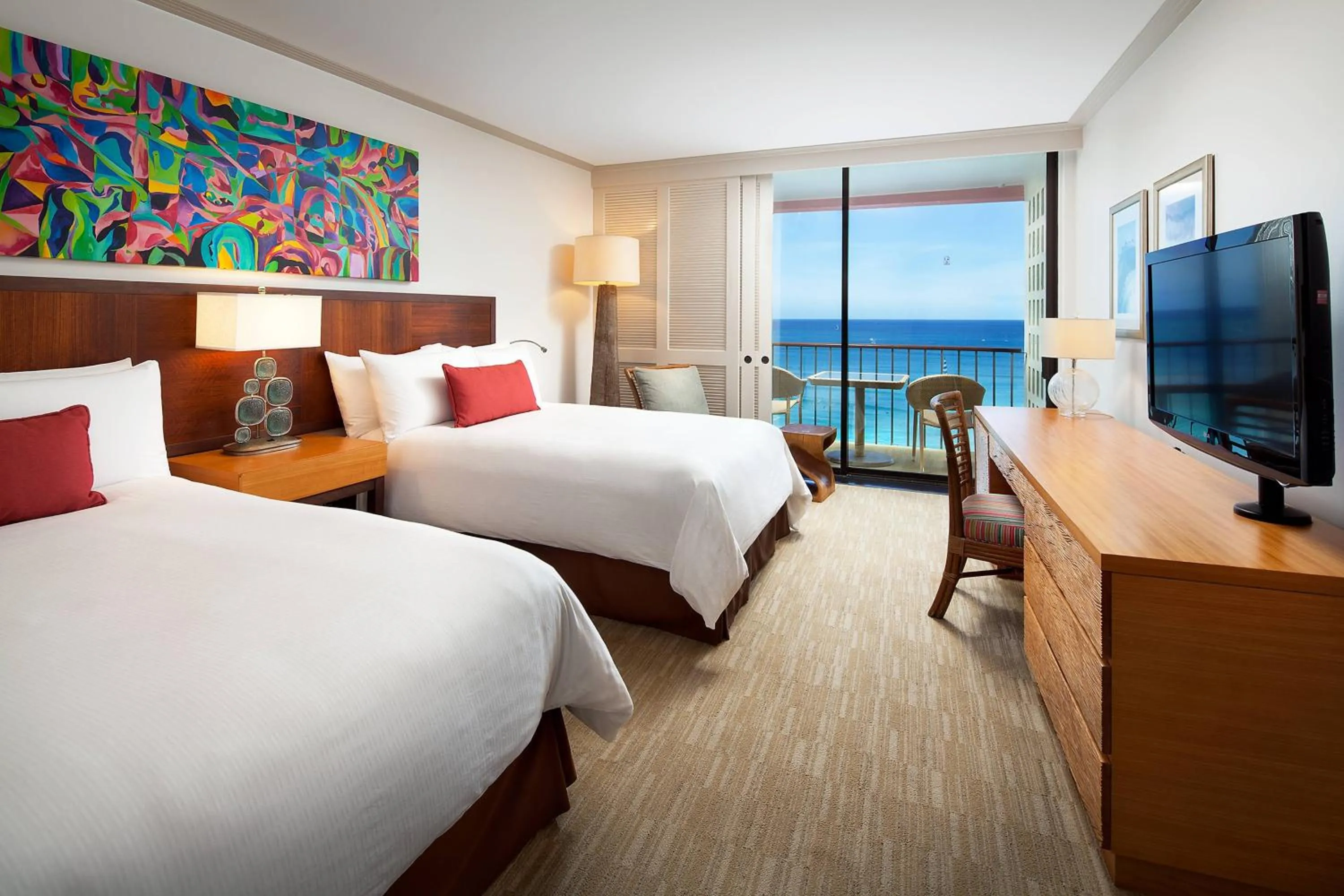 Photo of the whole room, Bed in The Royal Hawaiian, A Luxury Collection Resort, Waikiki