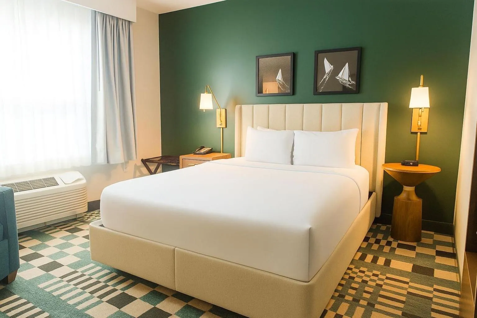 Bed in The Wylie Inn and Conference Center at Endicott College