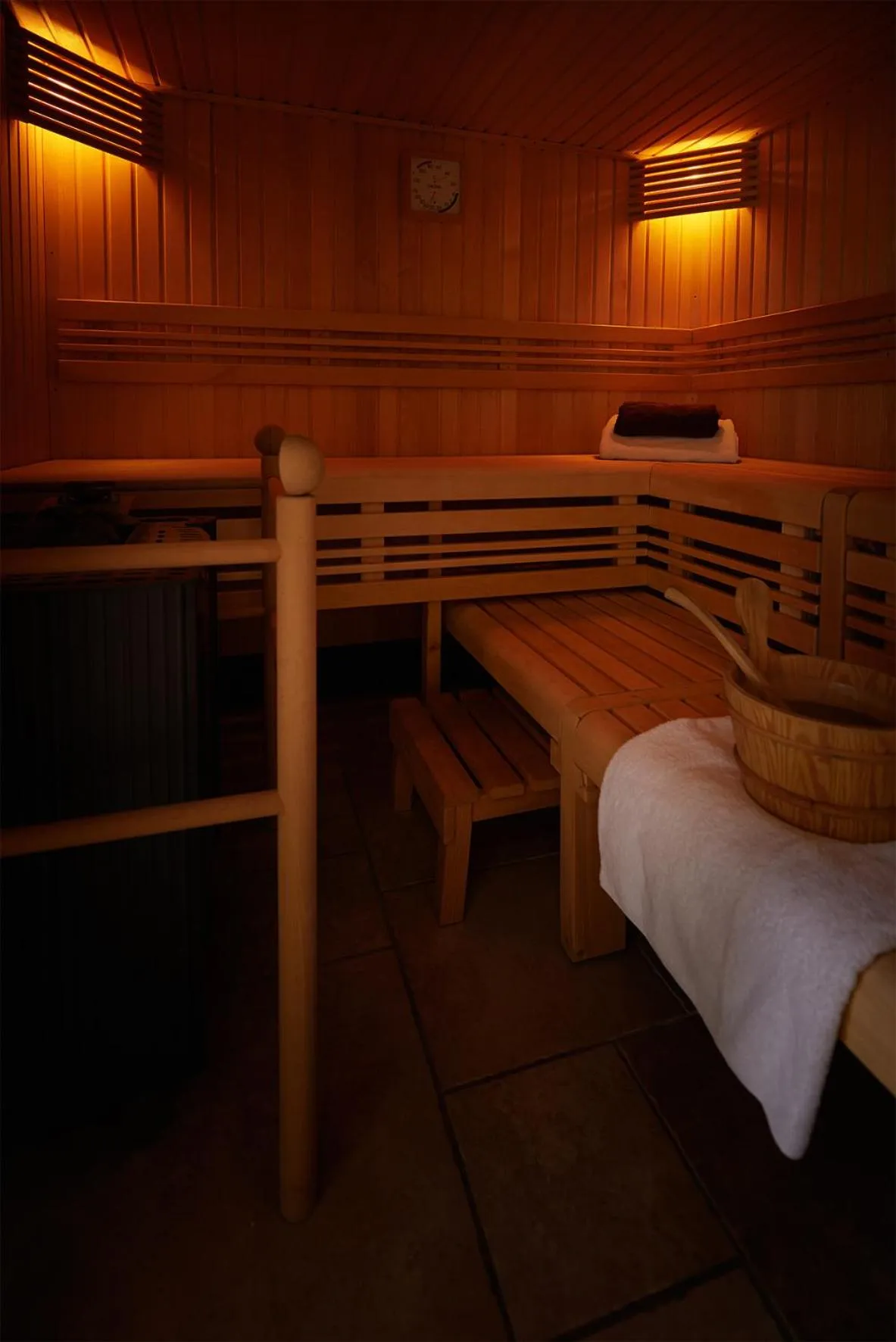 Sauna, Bed in Hotel Lammerts