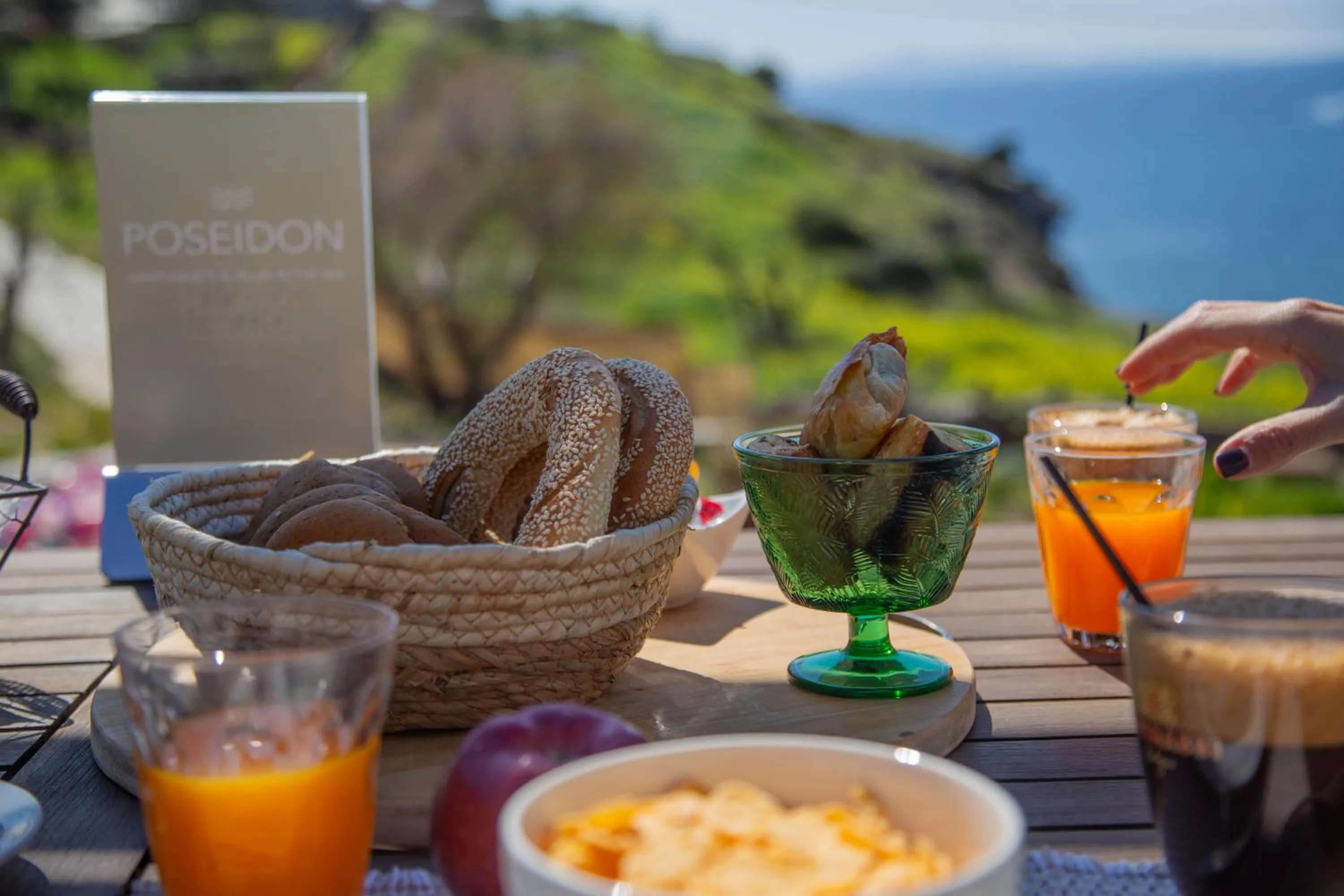 Breakfast in Poseidon Apartments and Villas by the Sea