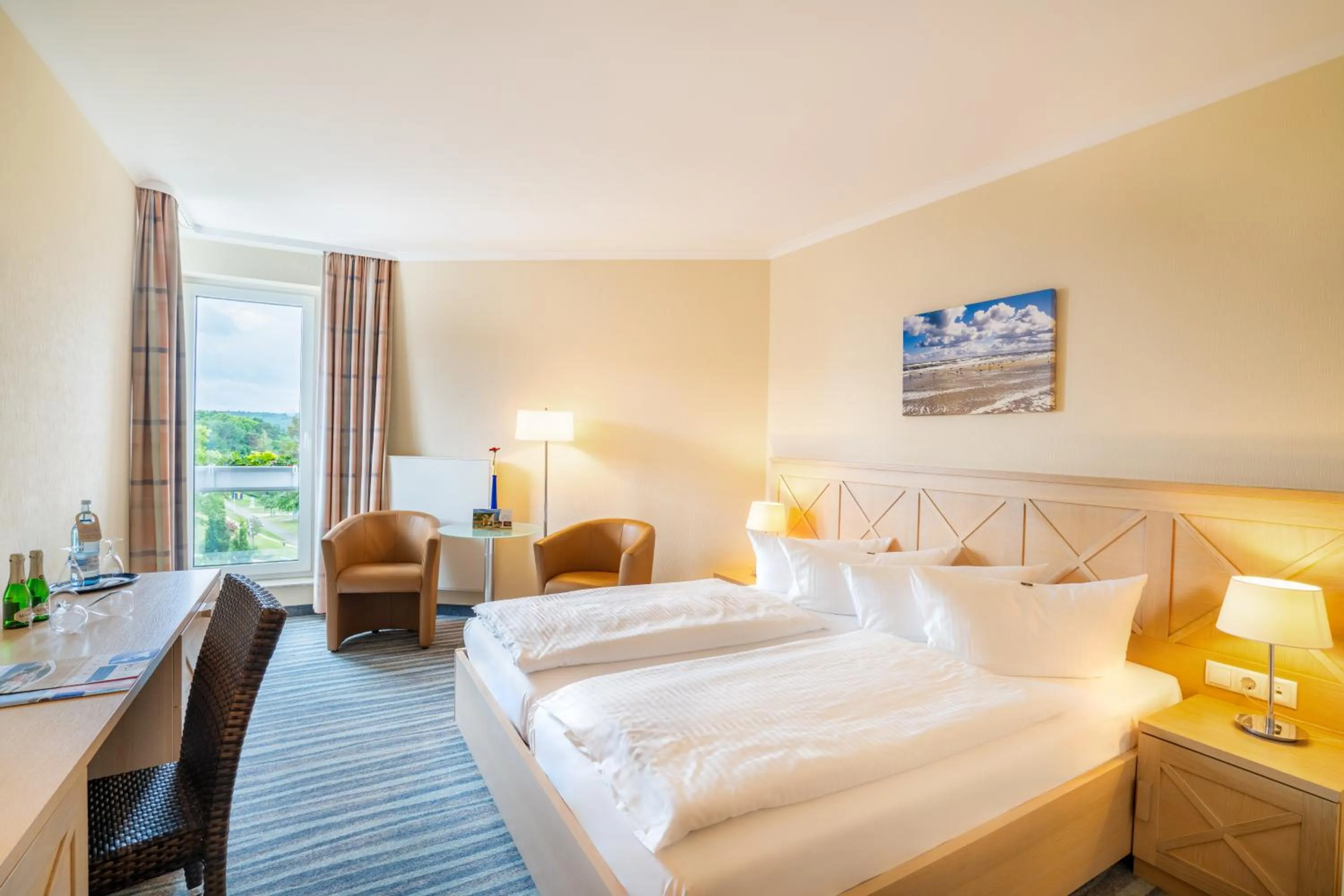 Bed in Strandhotel Seerose