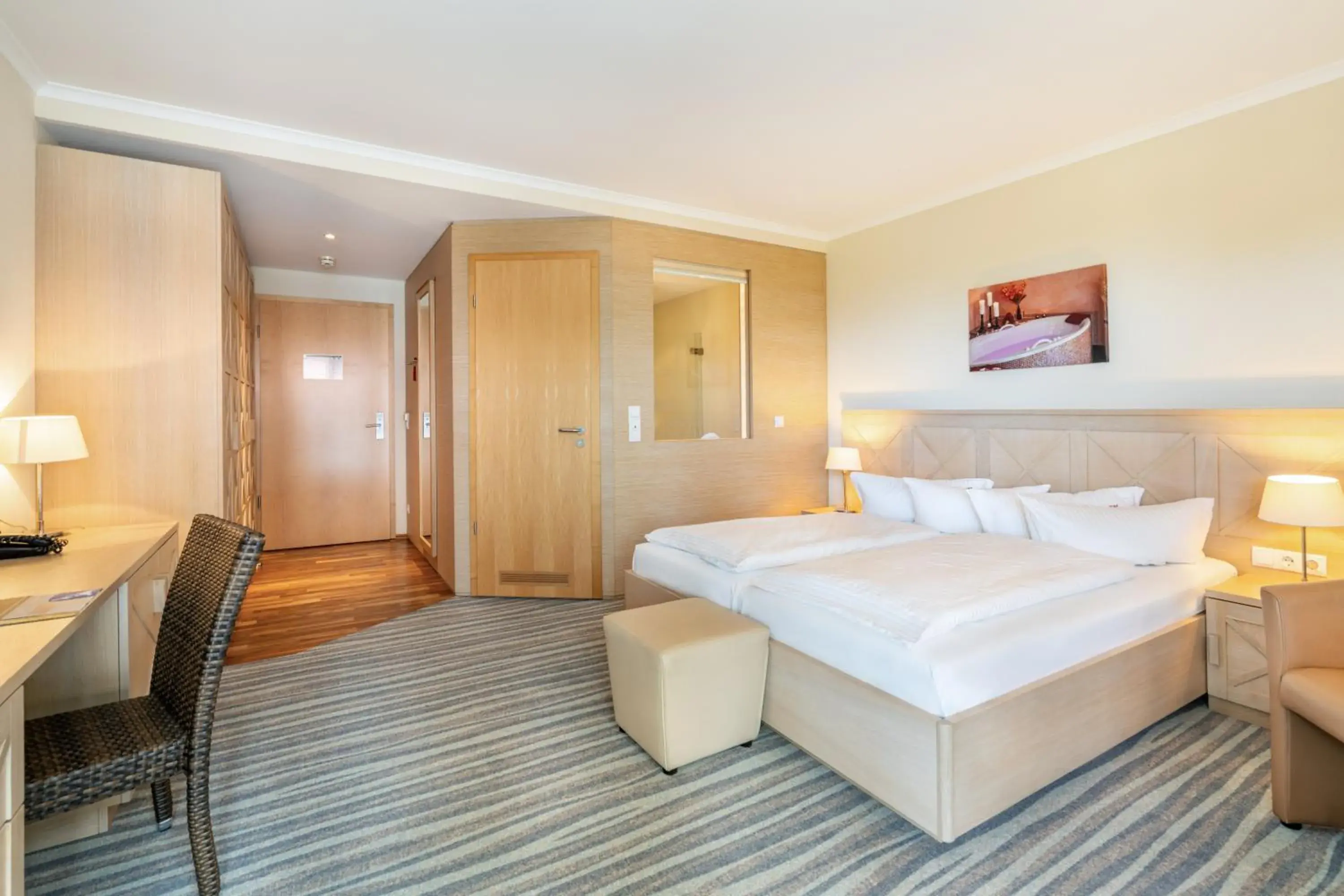 Comfort Double Room with Balcony and Side Sea View - single occupancy in Strandhotel Seerose Comfort Double Room with Balcony and Side Sea View - single occupancy in Strandhotel Seerose