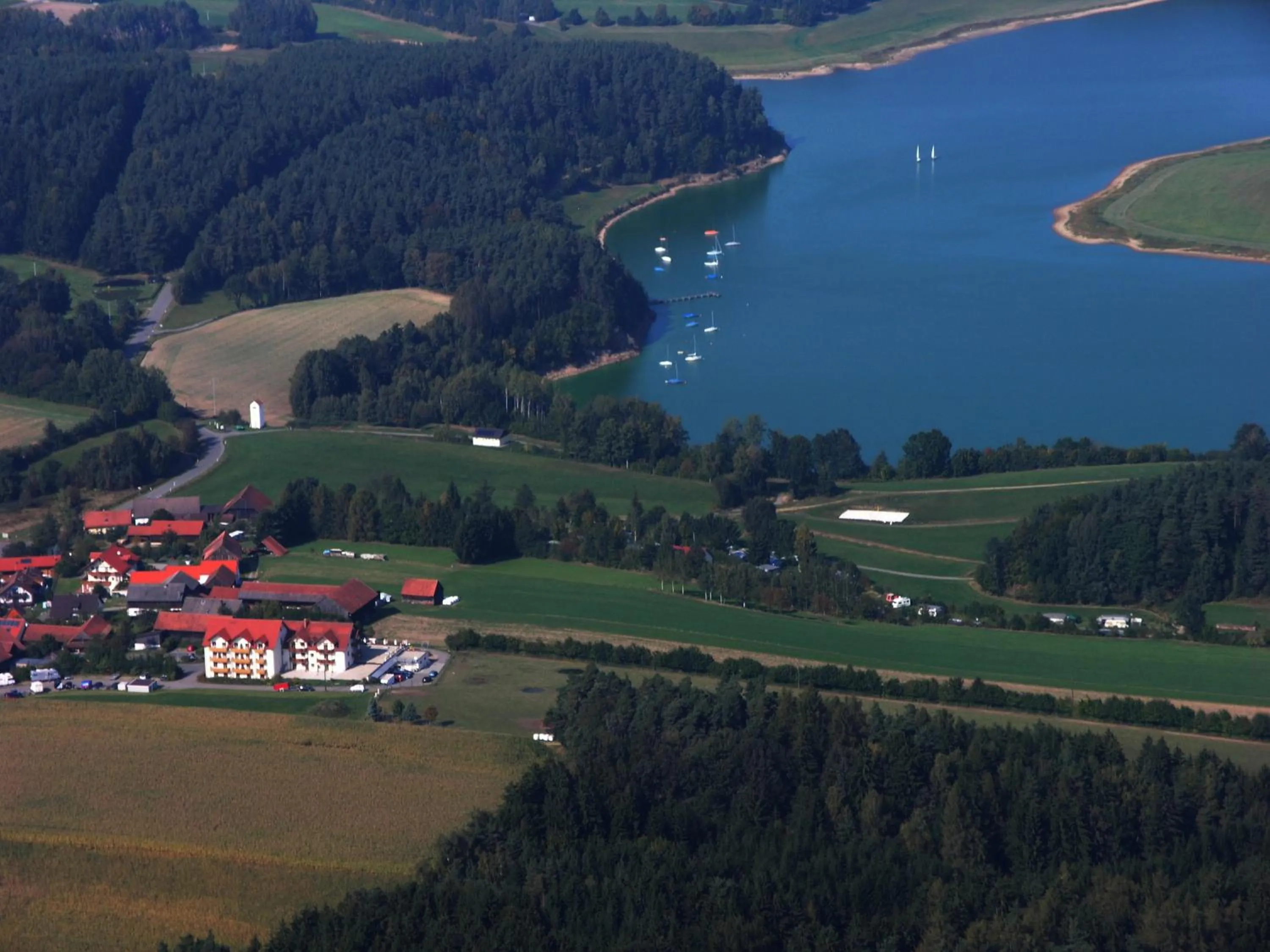 Bird's eye view in Panorama-Hotel am See