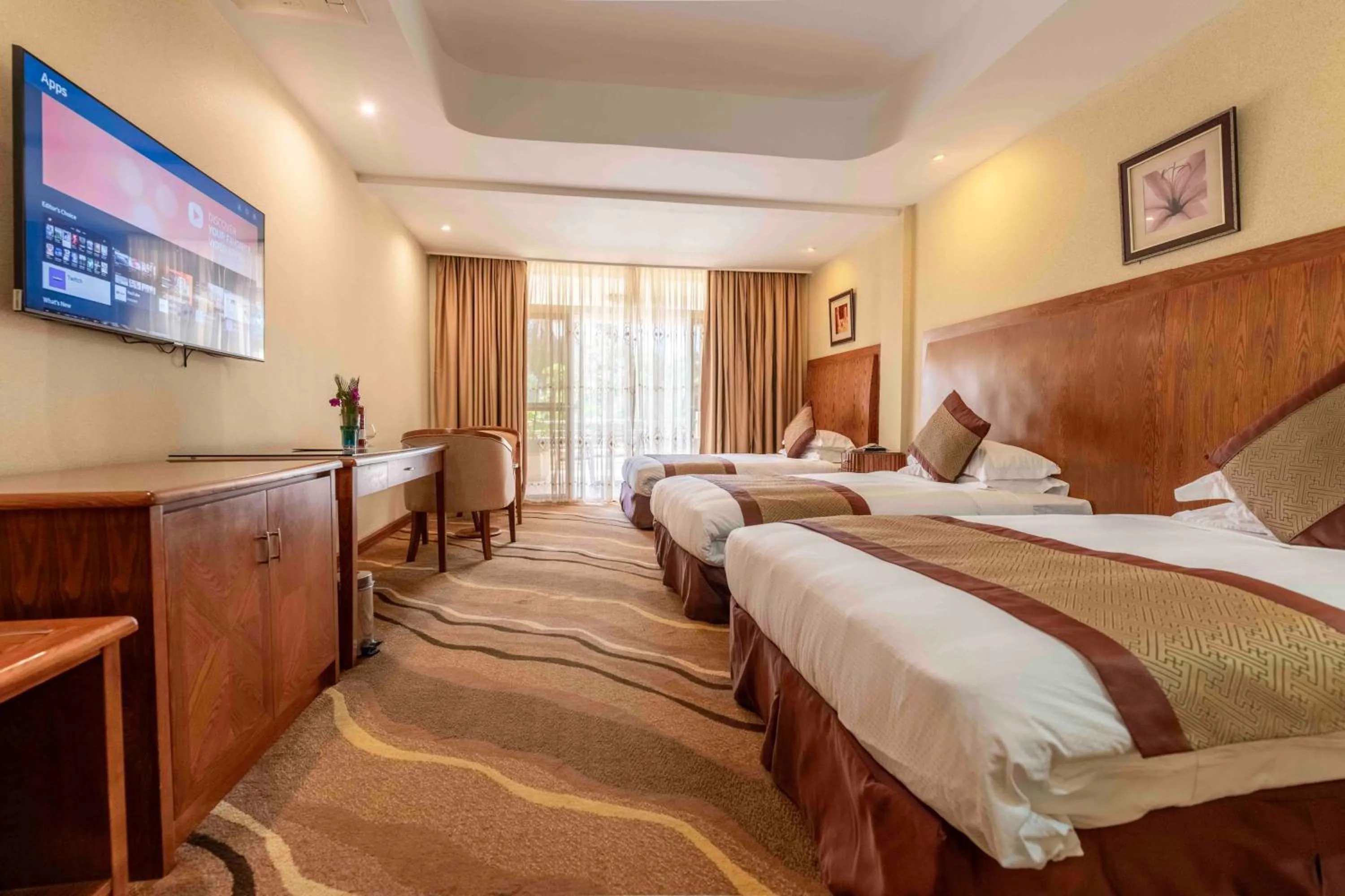 View (from property/room), Bed in Mbale Resort Hotel