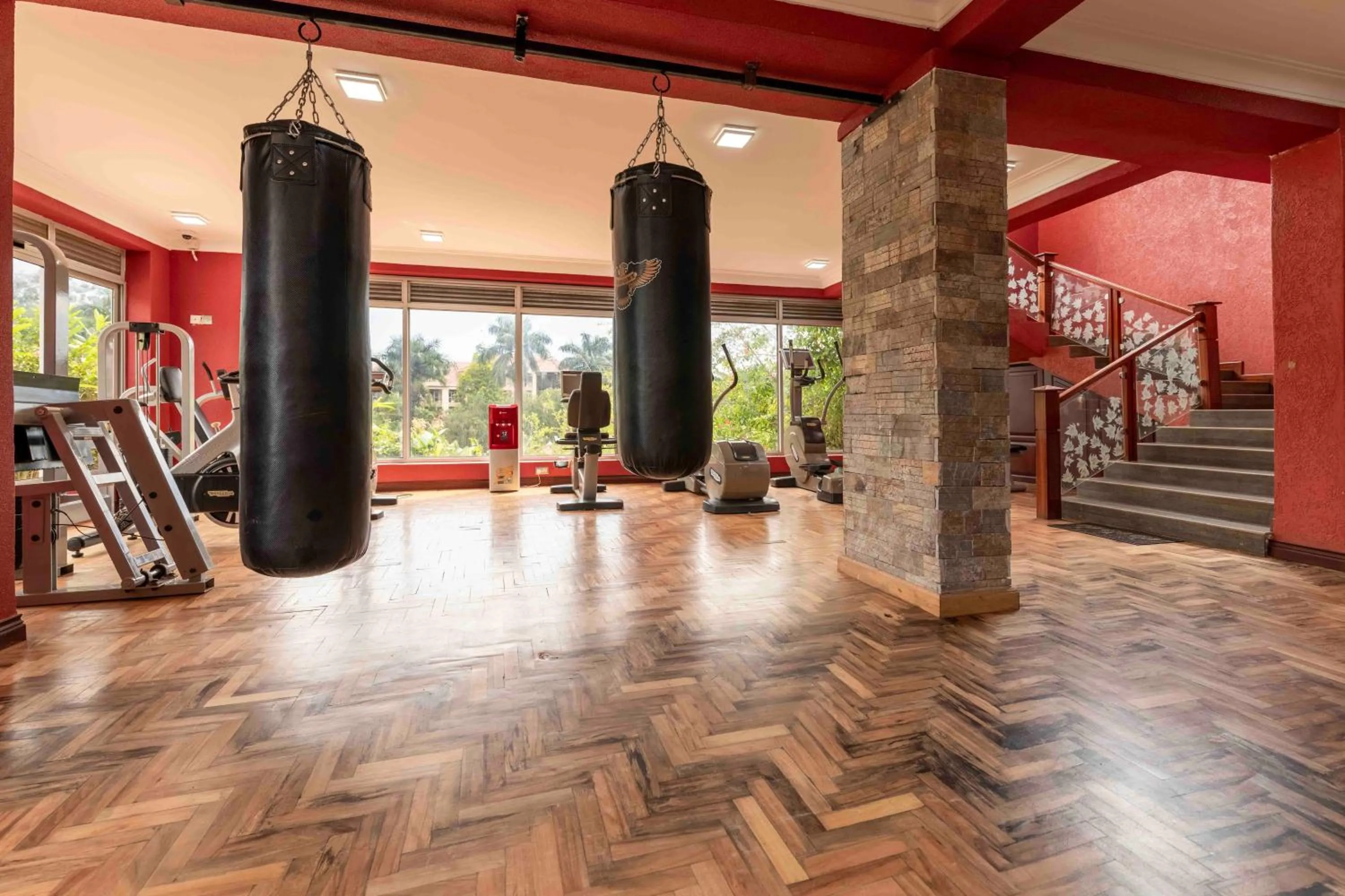 Fitness centre/facilities in Mbale Resort Hotel