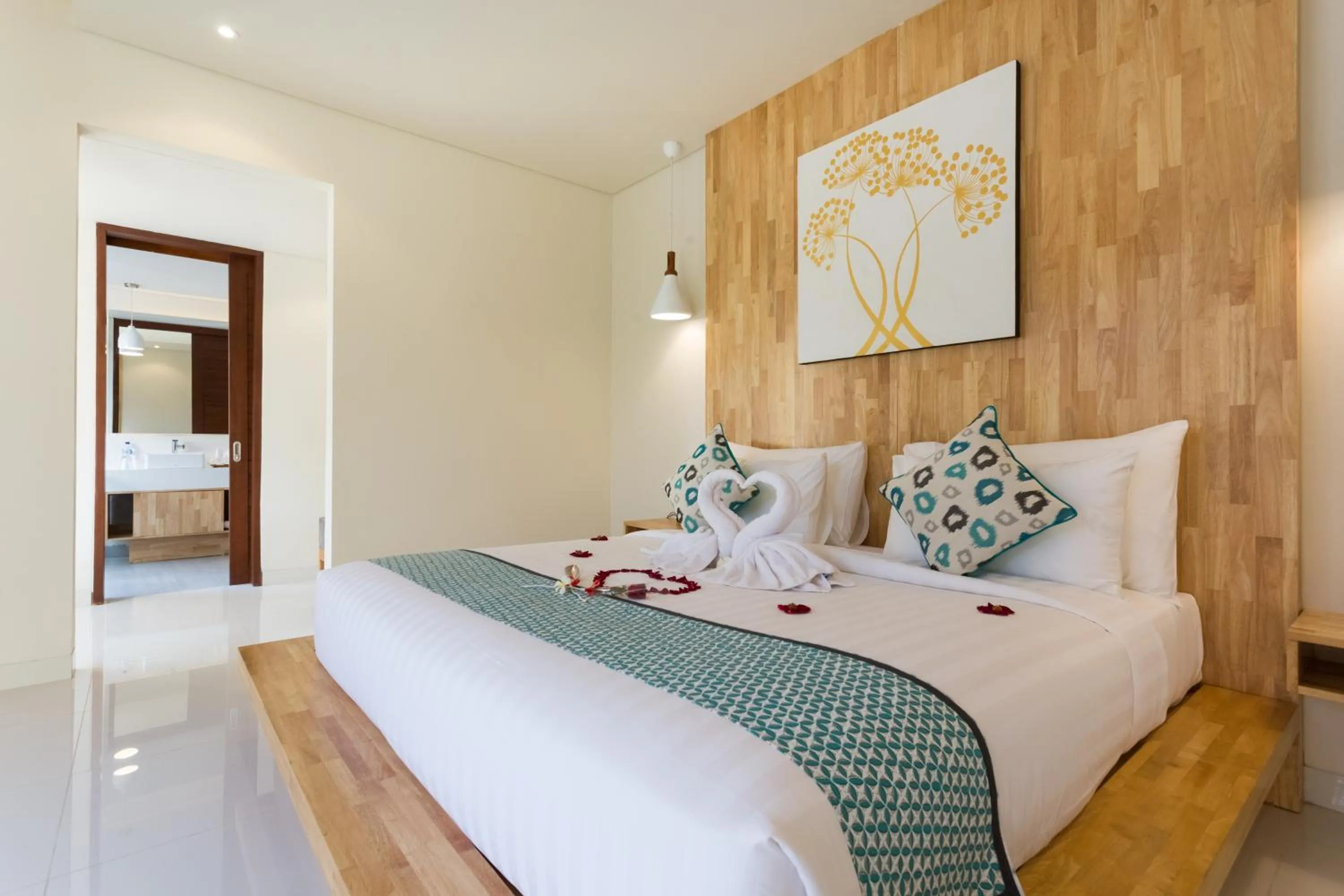 Bedroom, Bed in Theanna Villa and Spa Canggu