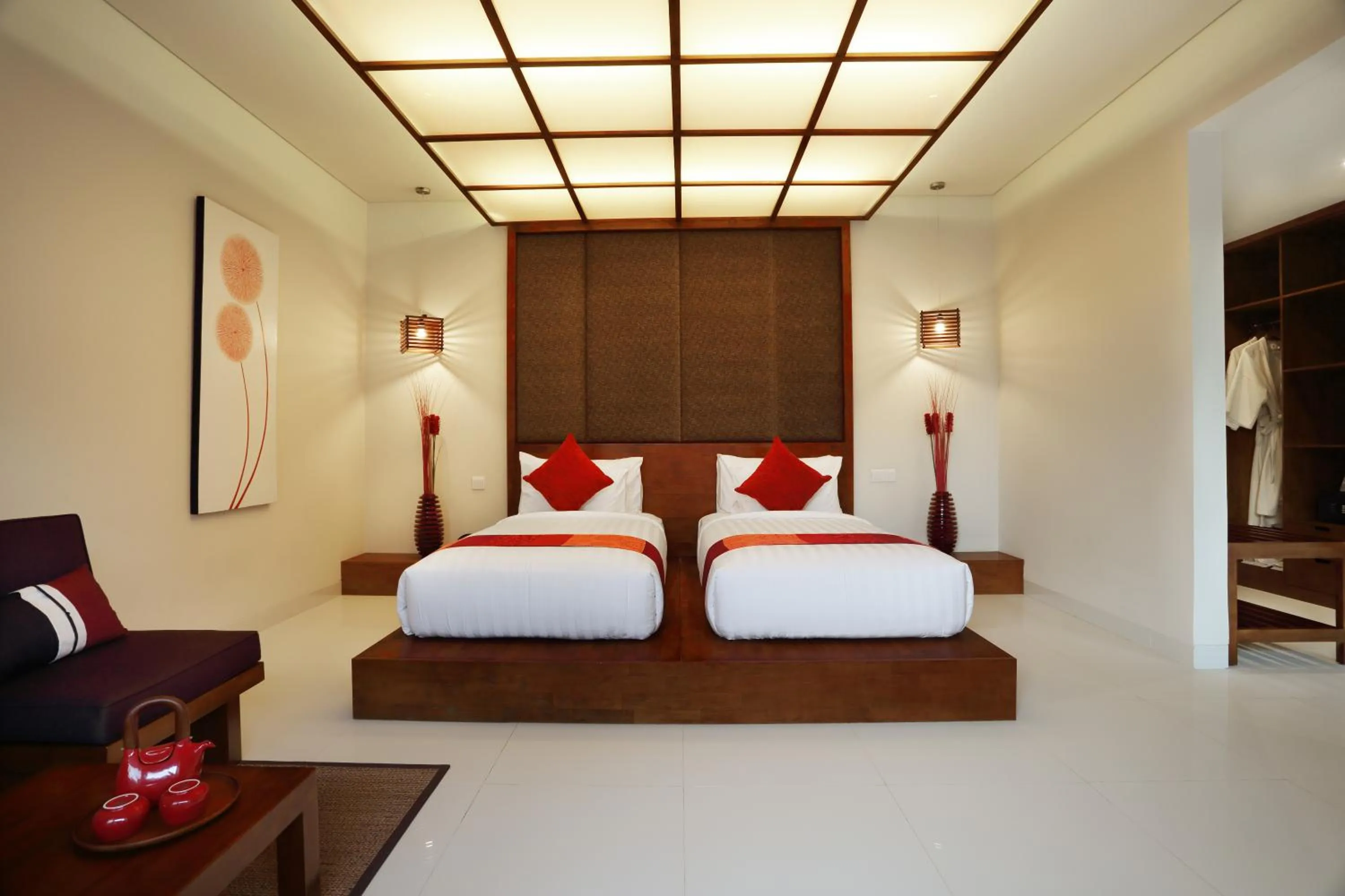 Bedroom, Bed in Theanna Villa and Spa Canggu