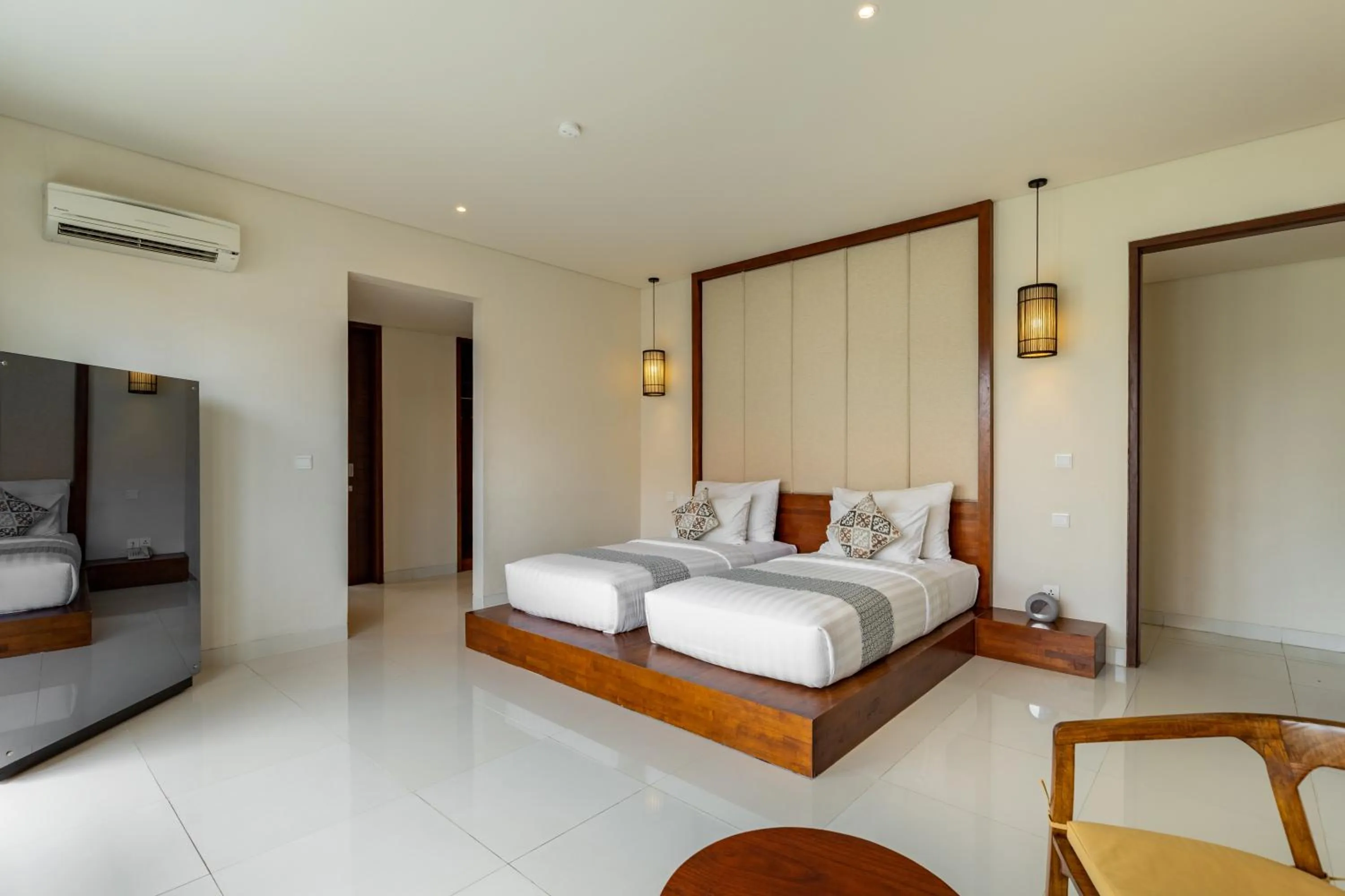Bed in Theanna Villa and Spa Canggu