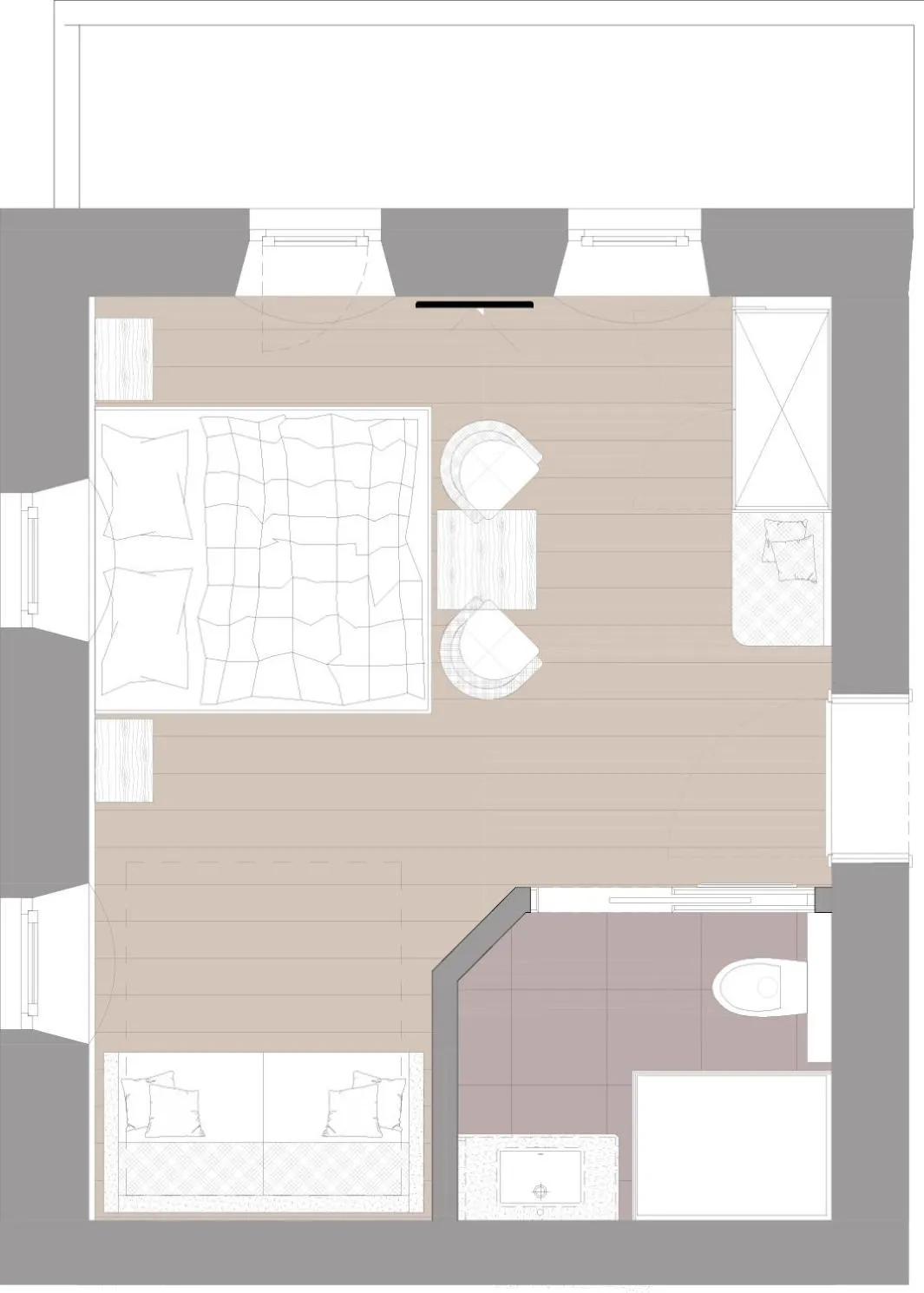 Floor plan in Pension Thainerhof