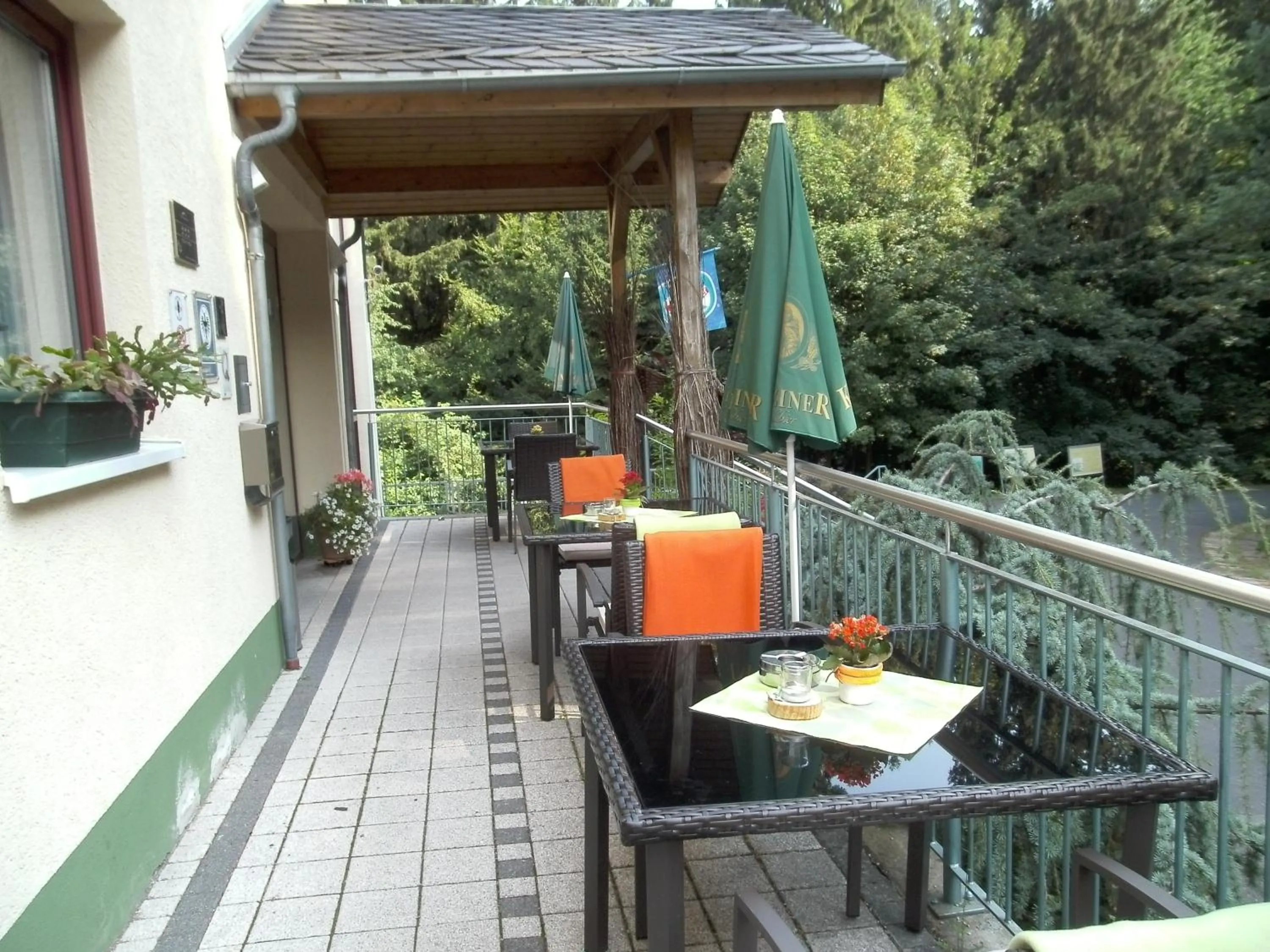 Balcony/Terrace in Hotel Am Wald -GARNI-