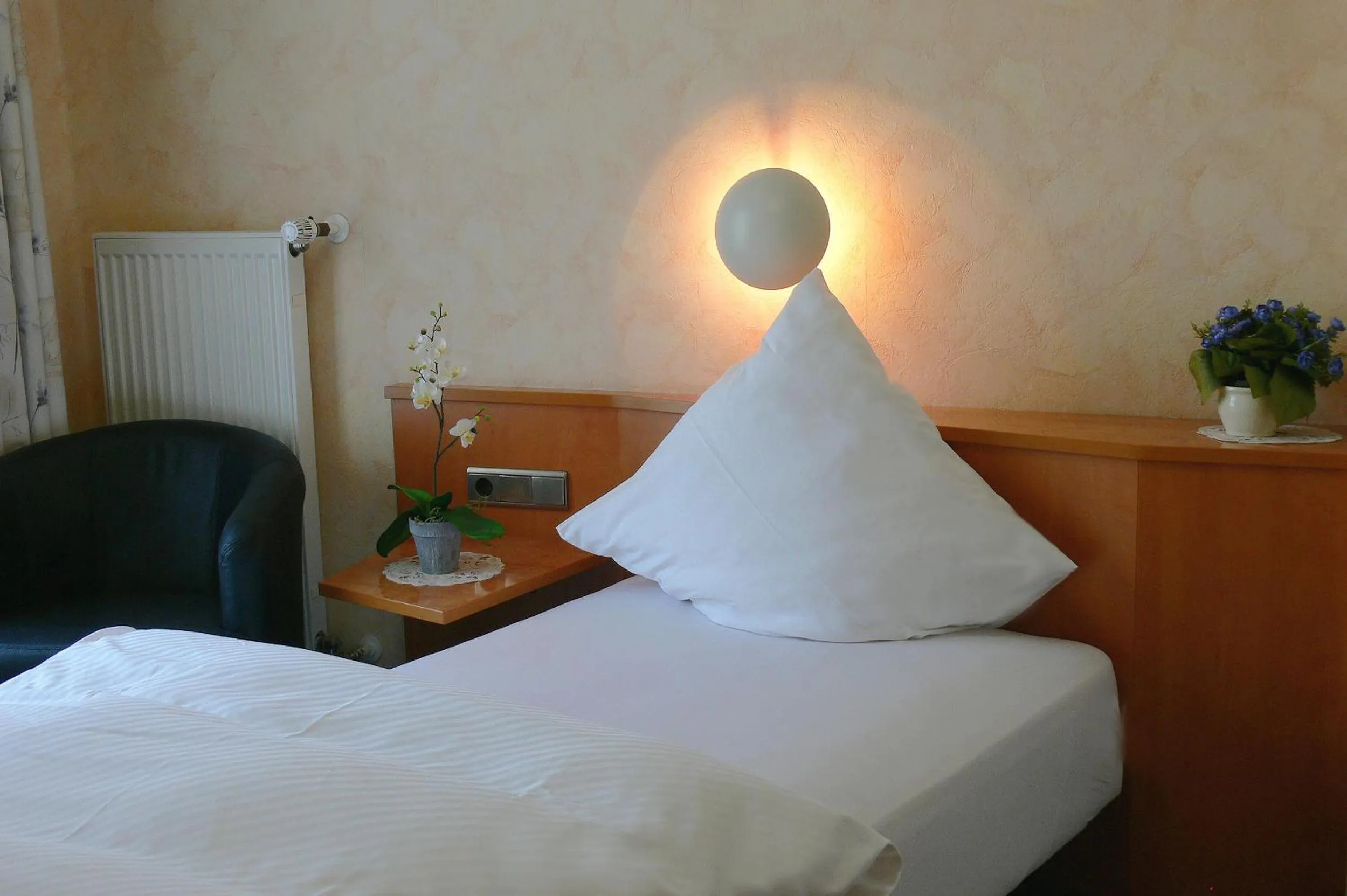 Decorative detail, Bed in Hotel Quellenhof