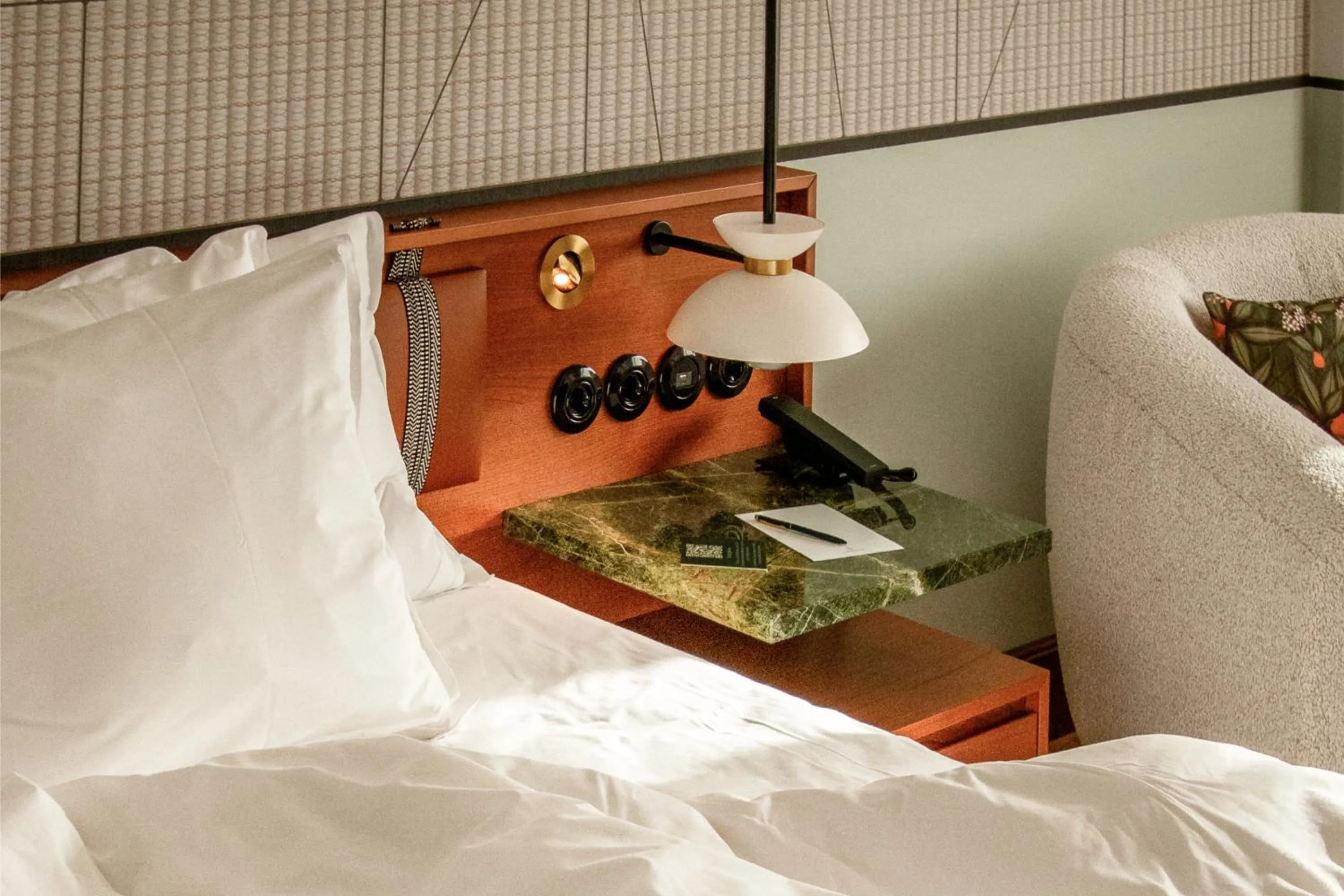 Bed in Sheraton Stockholm Hotel