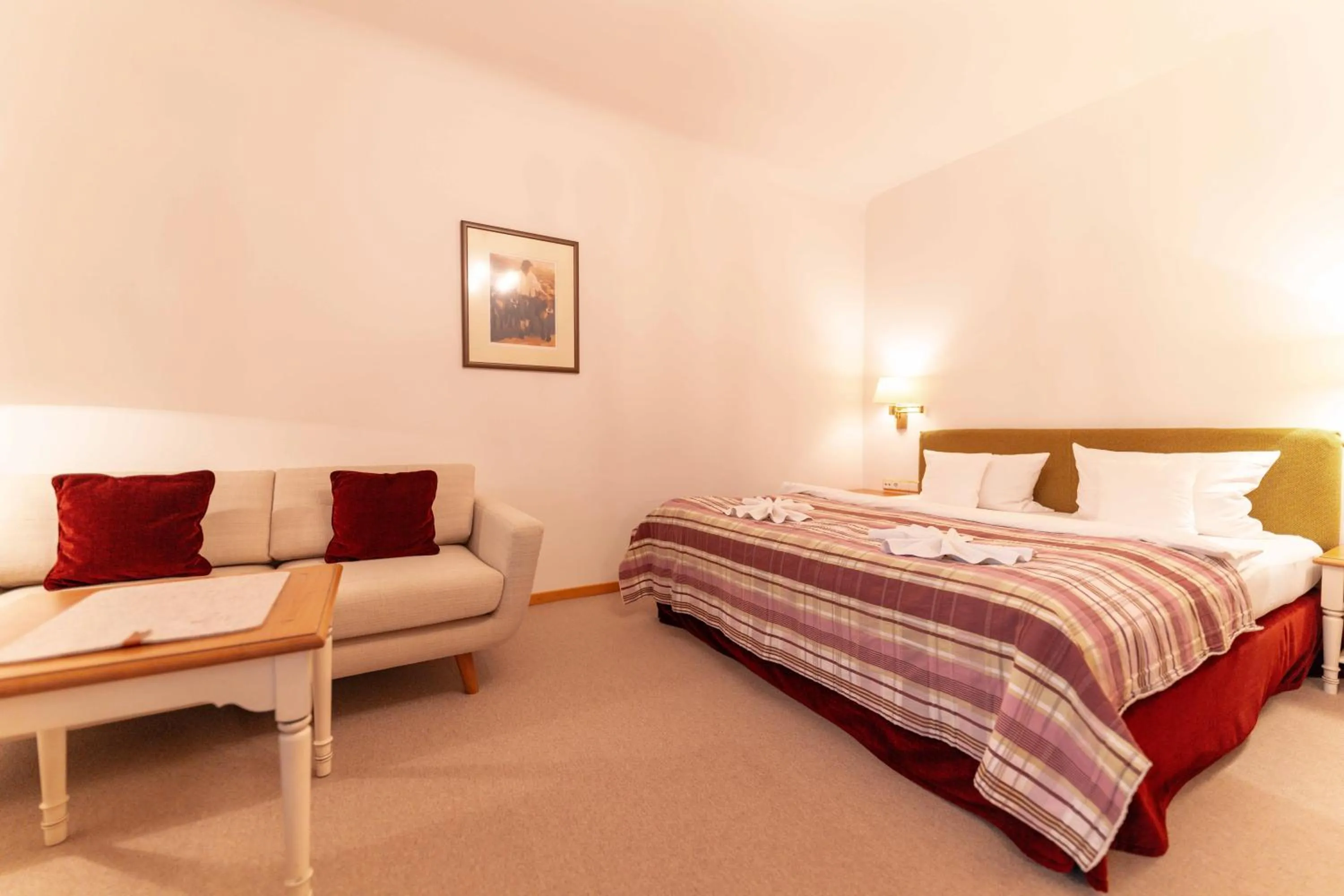 Bed in Geldernhaus Hotel garni