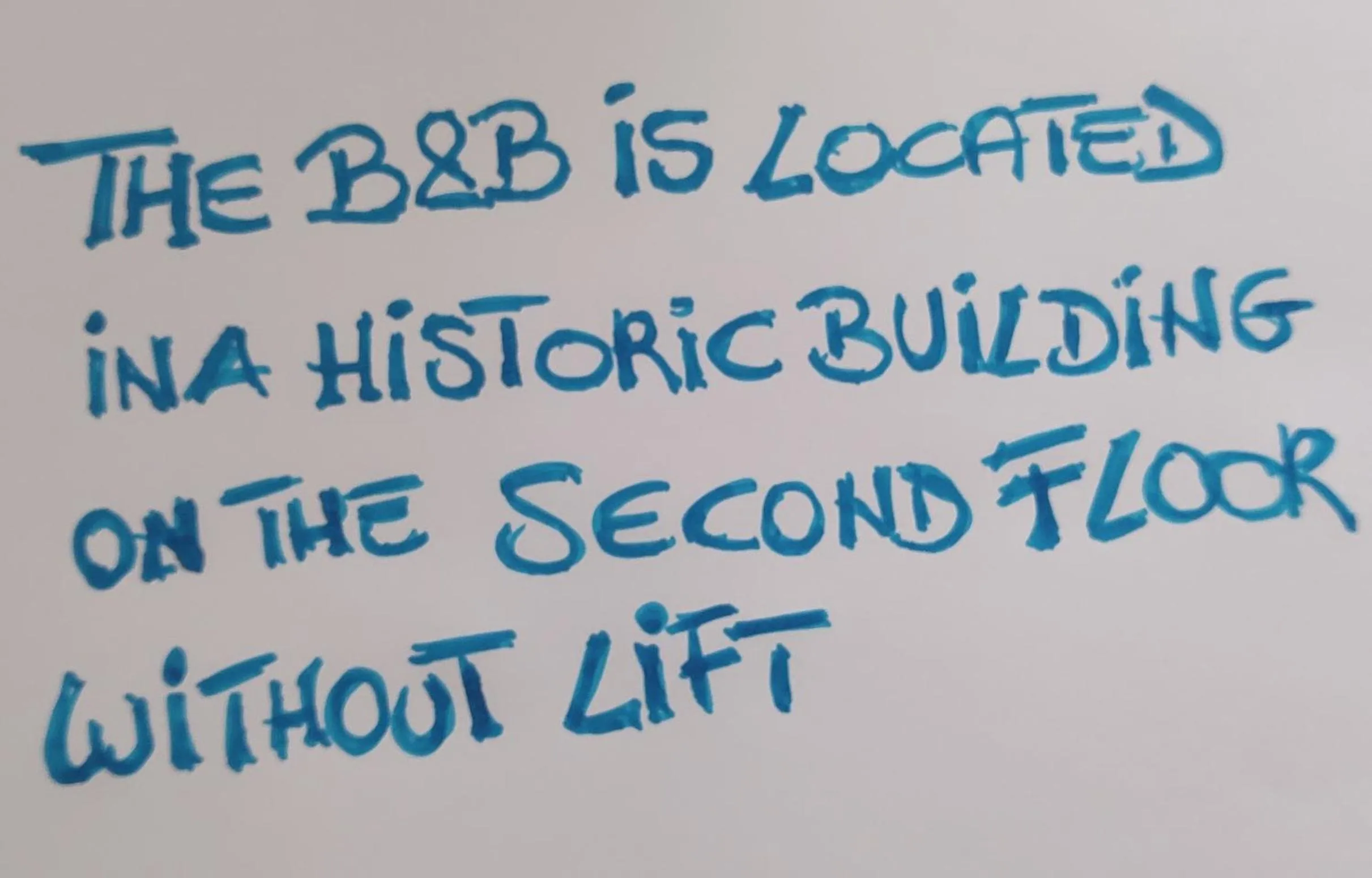 Text overlay in B&B Bella 'Mbriana Simona