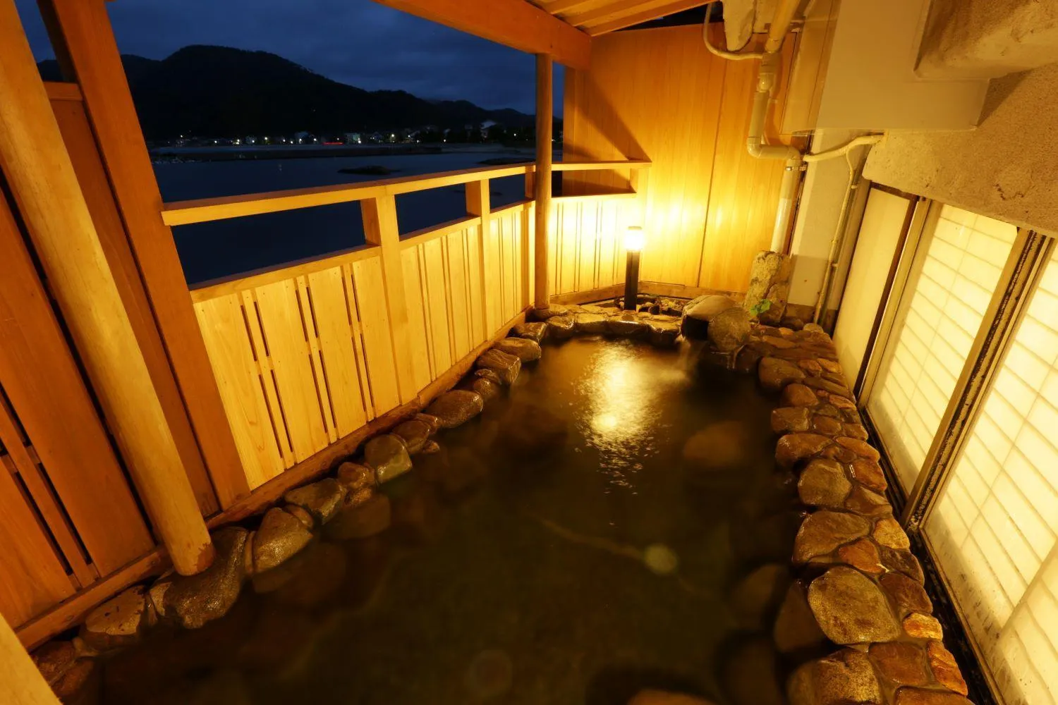 Open Air Bath in Okukinosaki Seaside Hotel