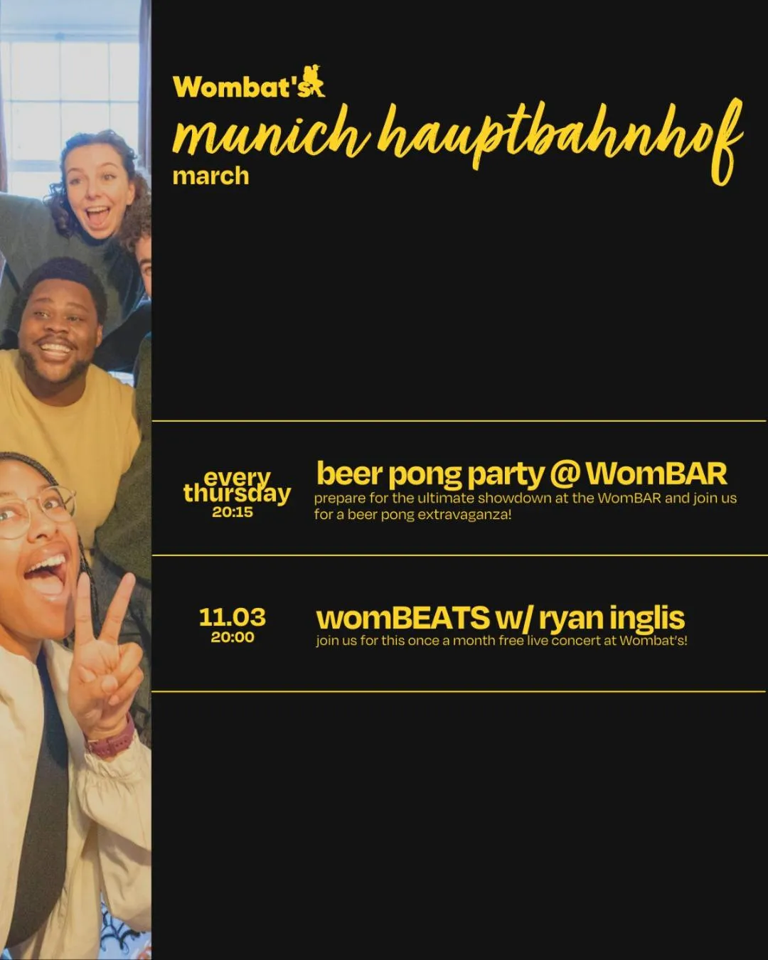 Evening entertainment in Wombat's City Hostel Munich Hauptbahnhof