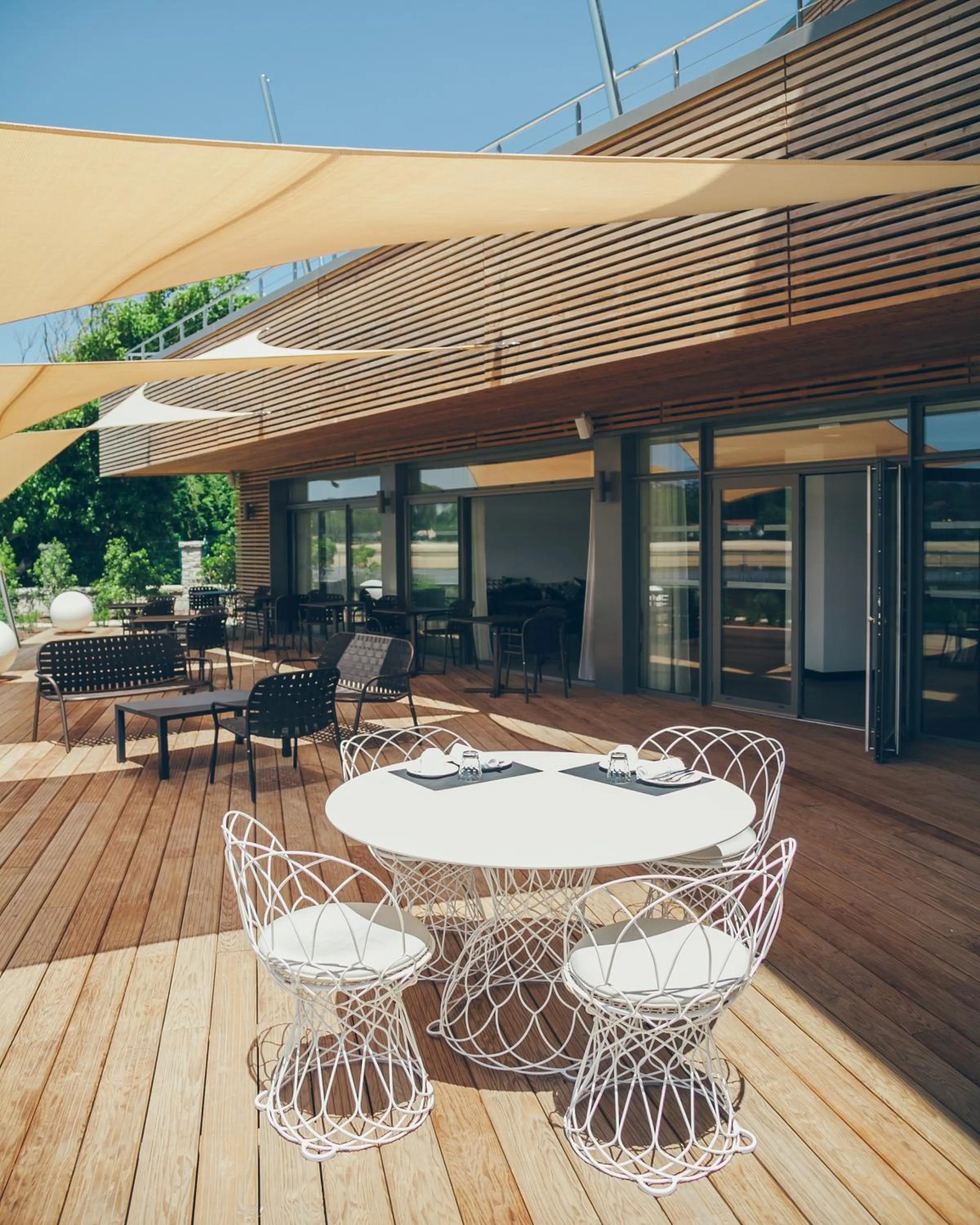 Balcony/Terrace in Hôtel & Spa Villa Seren