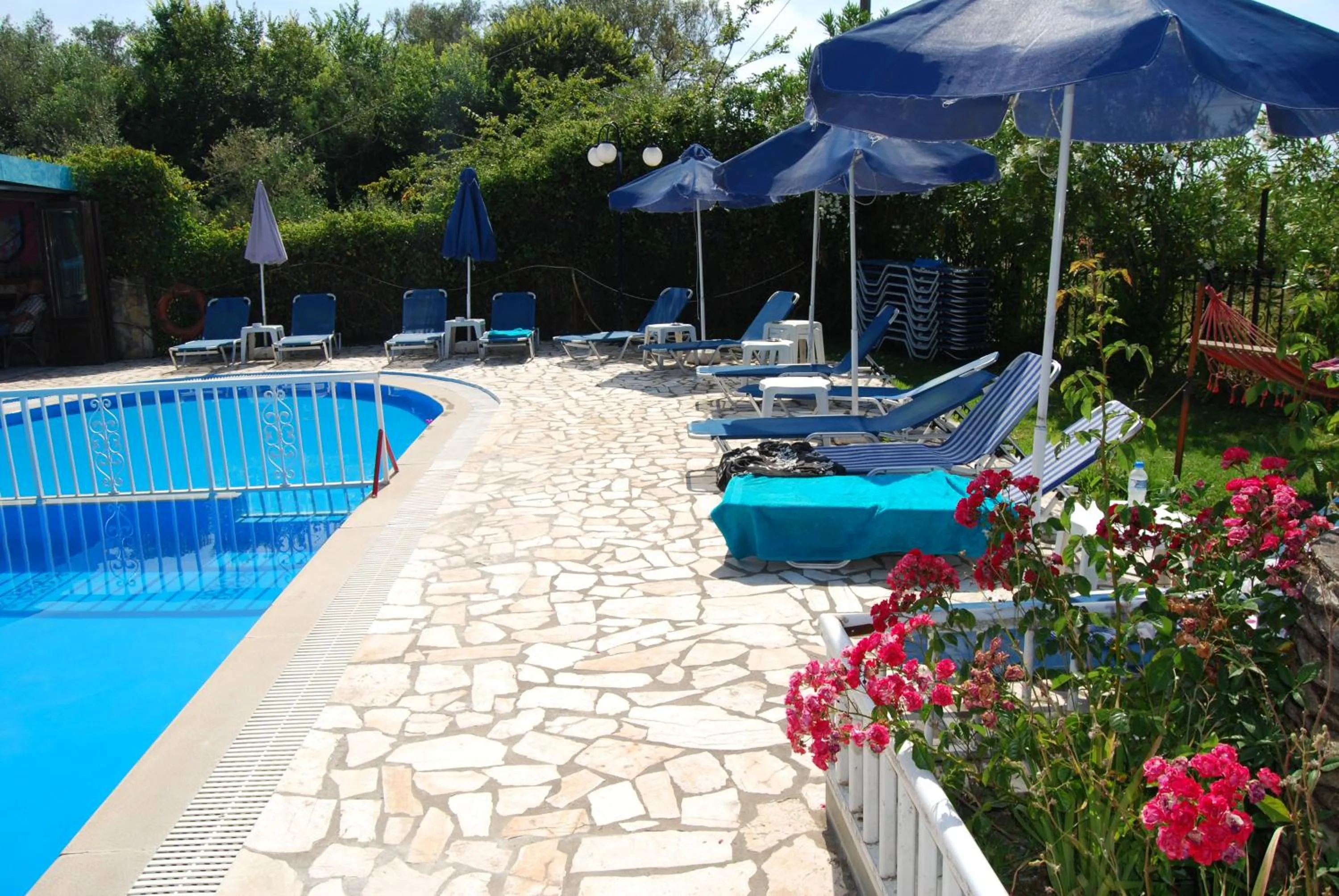 Pool view in Alexandros Studios Apartments