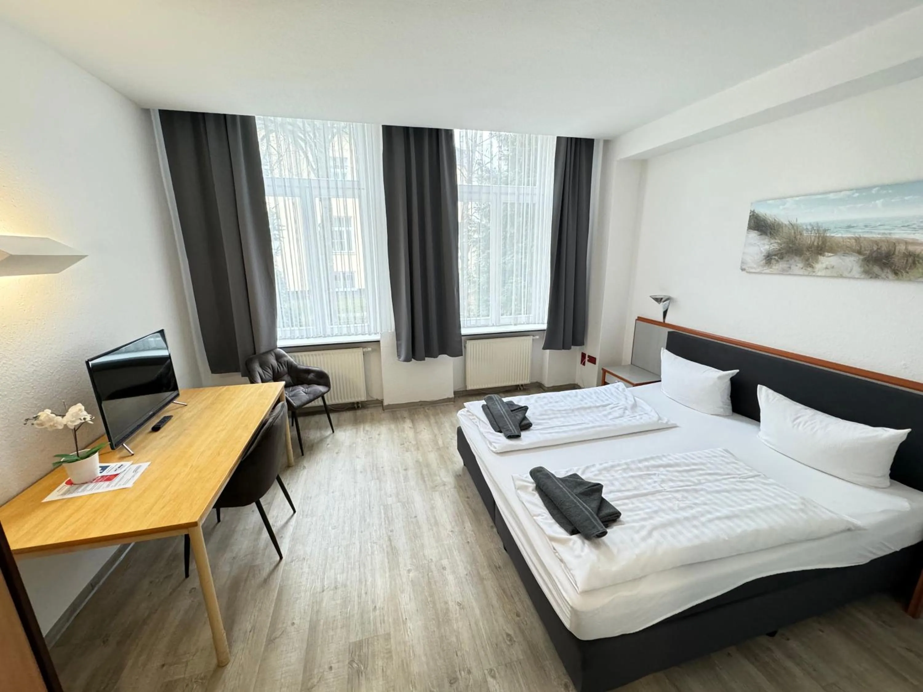 Bed in Appartement-Hotel Rostock