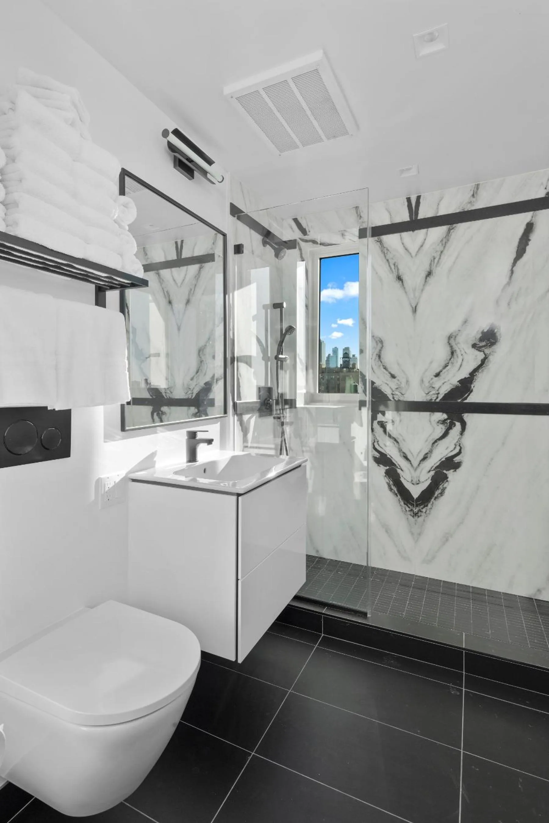 Shower in Riverside Tower Hotel