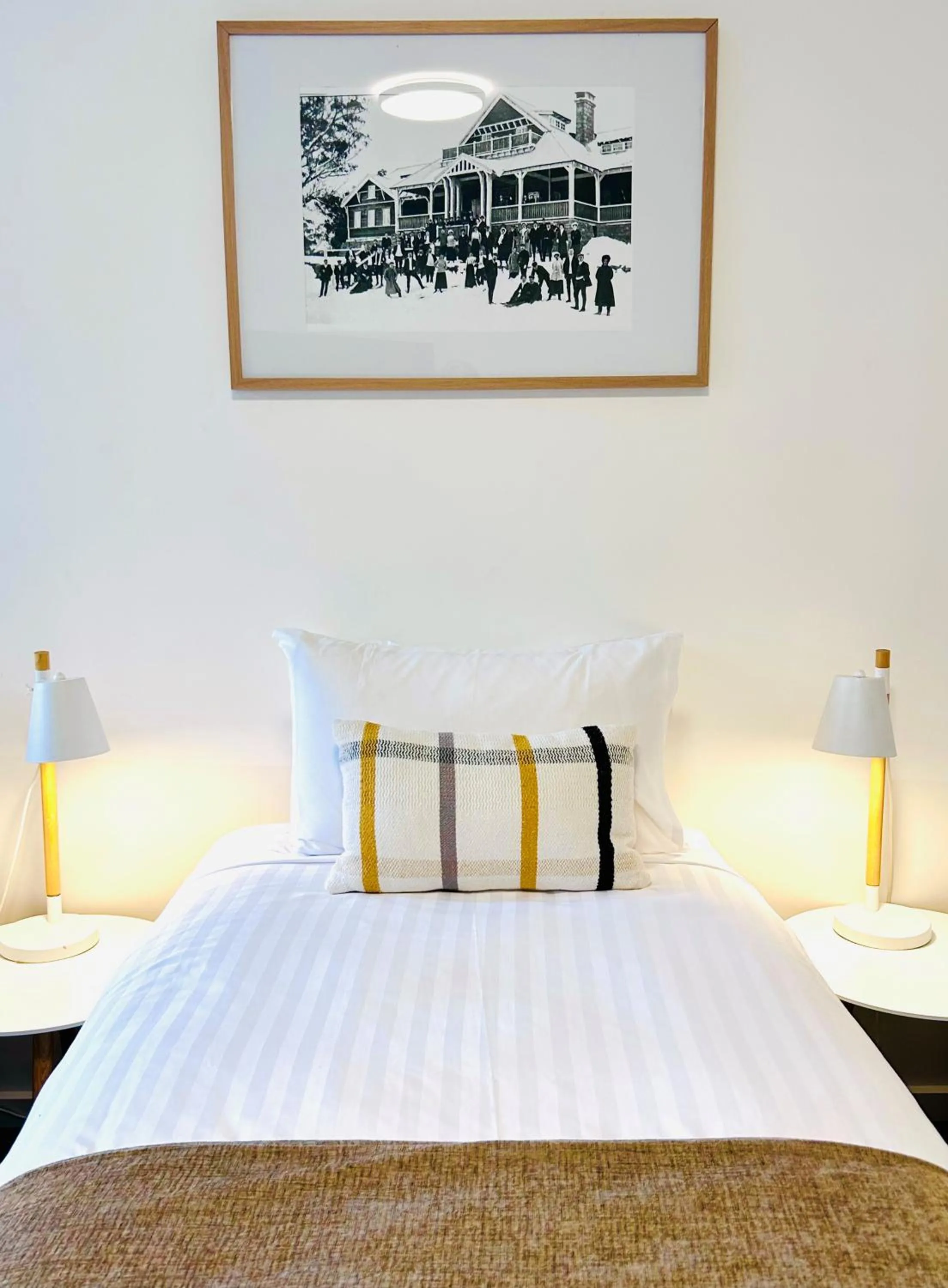 Bed in Alpine Hotel Bright