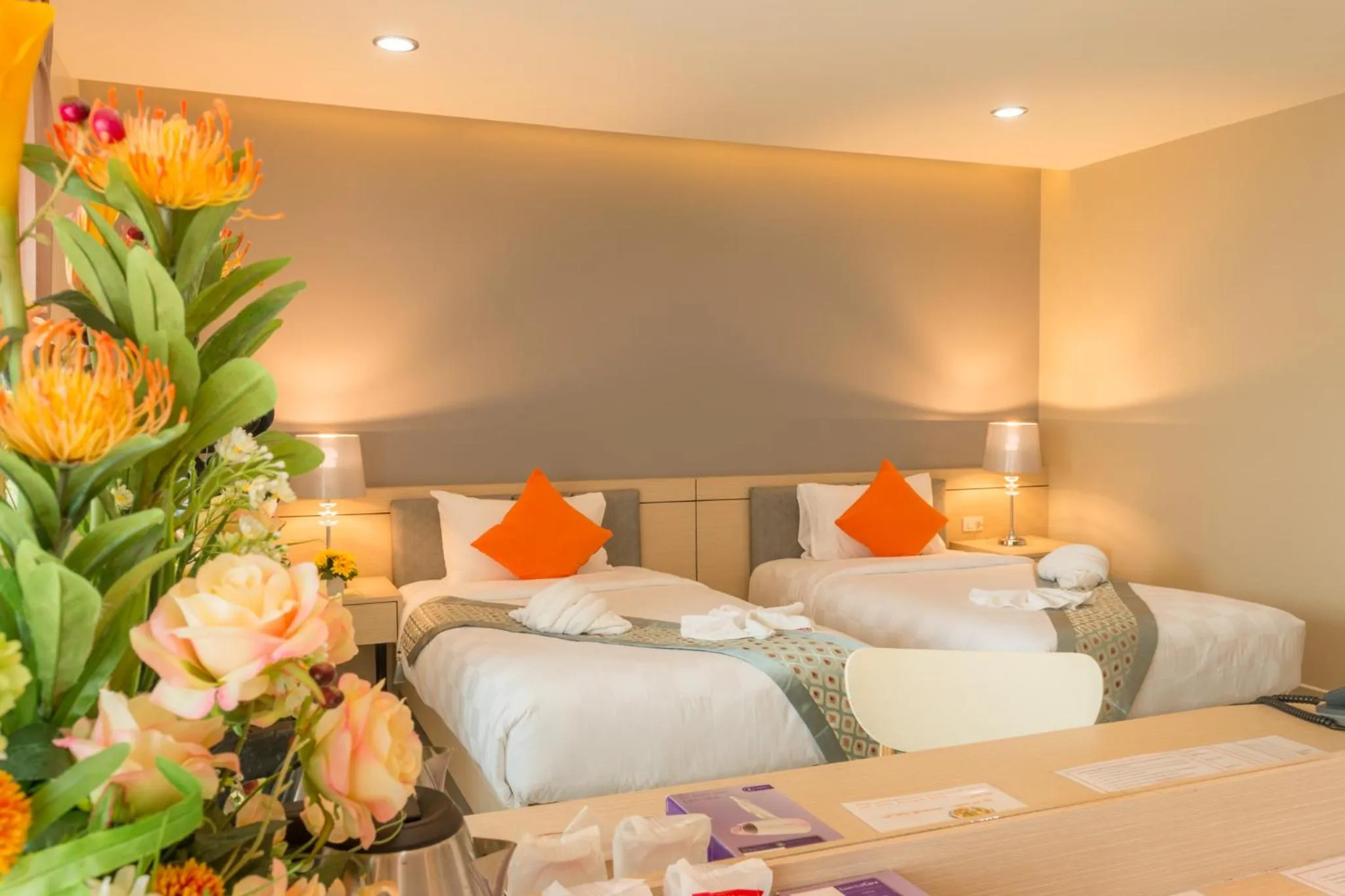 Bed in The Smart Hotel Hat Yai