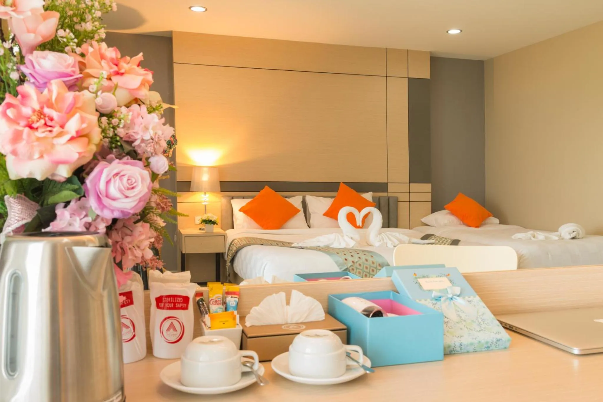 Bed in The Smart Hotel Hat Yai