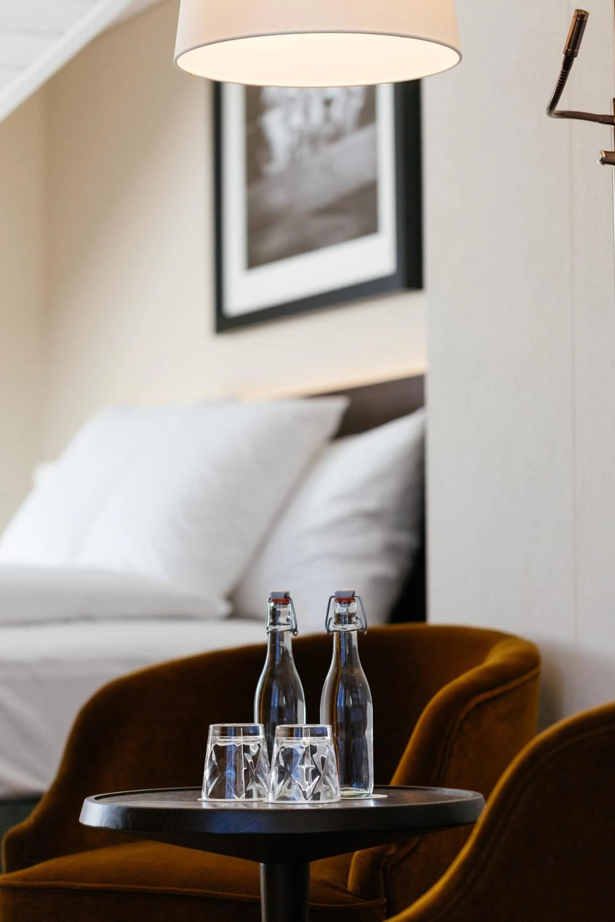 Bed in Hotel Taverna