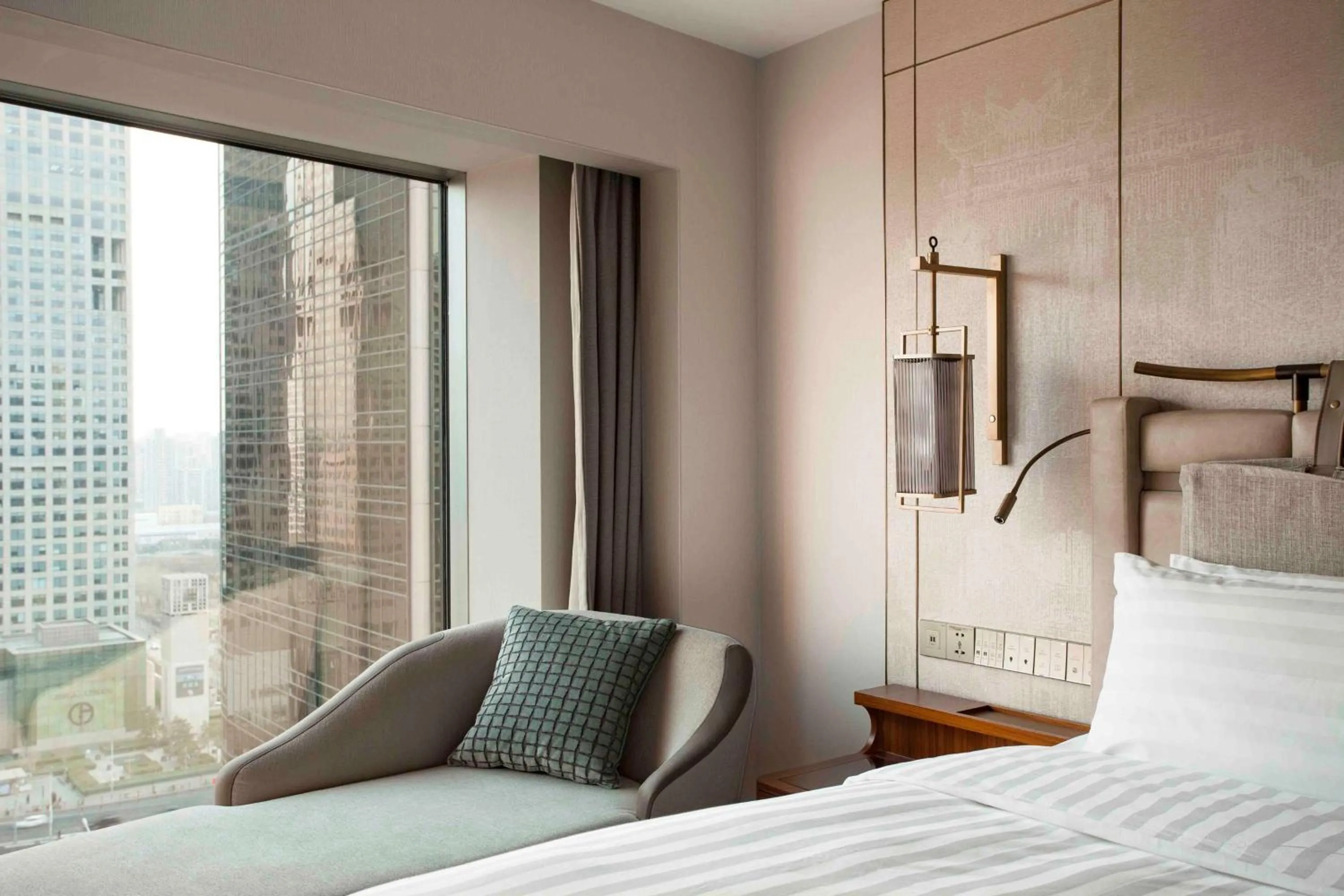 Photo of the whole room, Bed in China World Hotel, Beijing