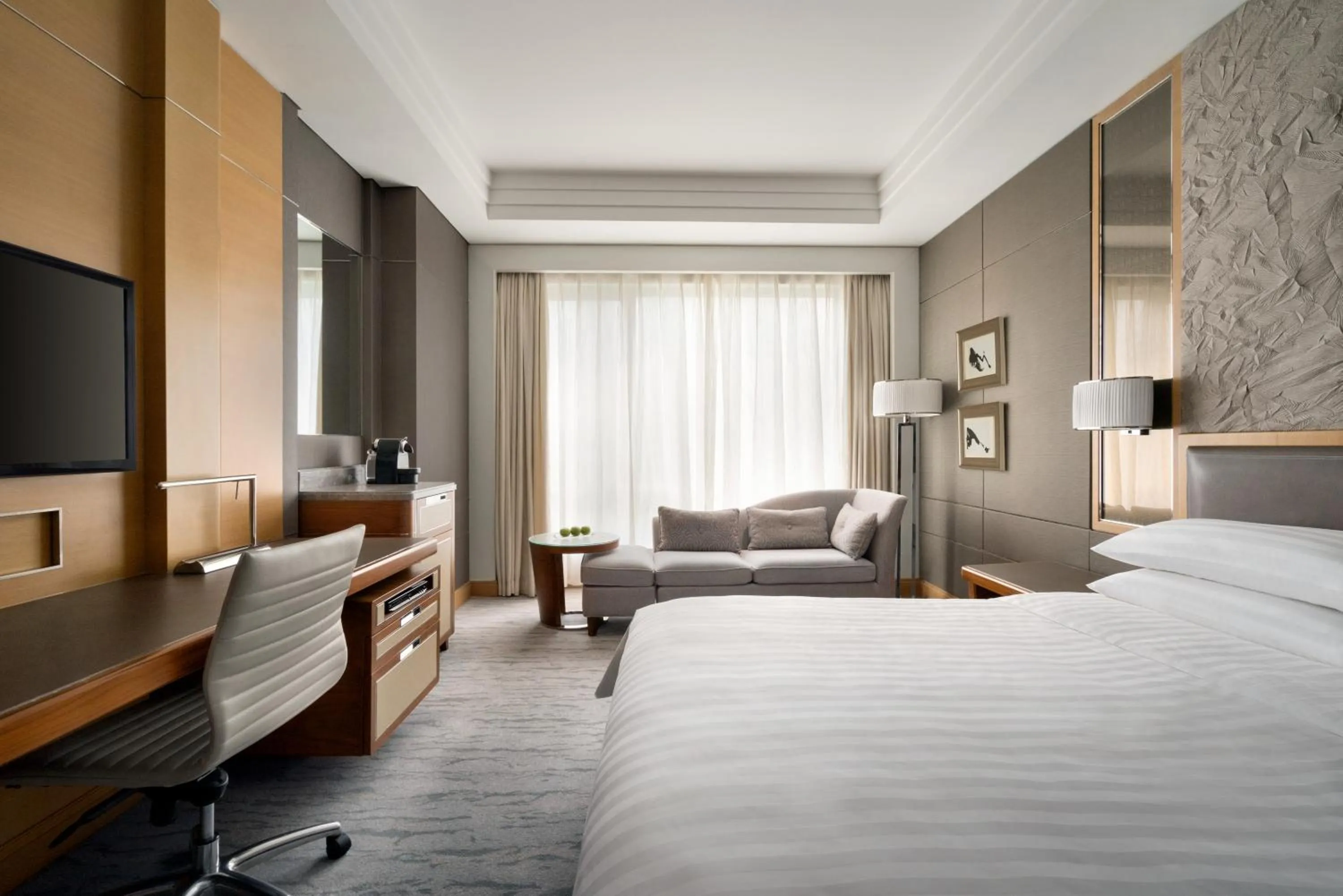 Bedroom, Bed in Kerry Hotel, Beijing by Shangri-La