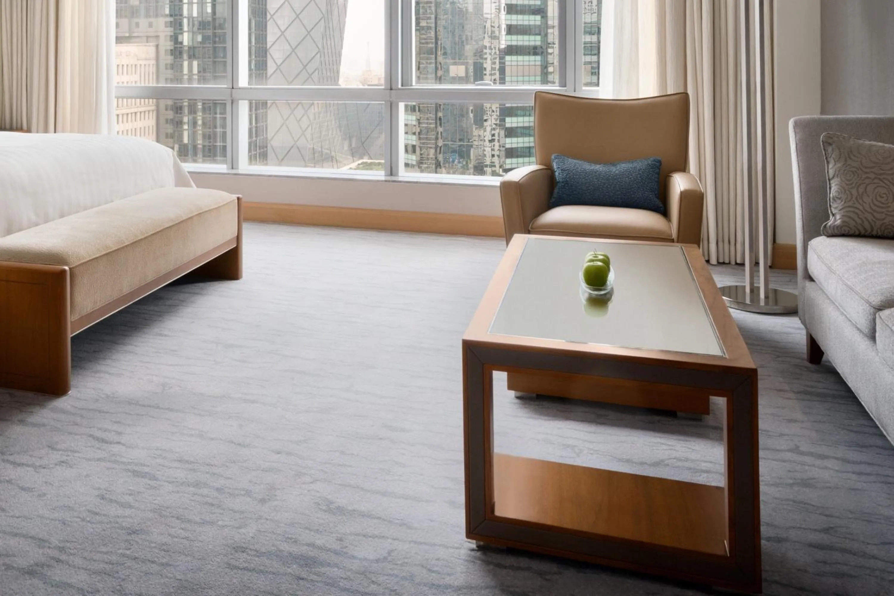 Seating area, Bed in Kerry Hotel, Beijing by Shangri-La