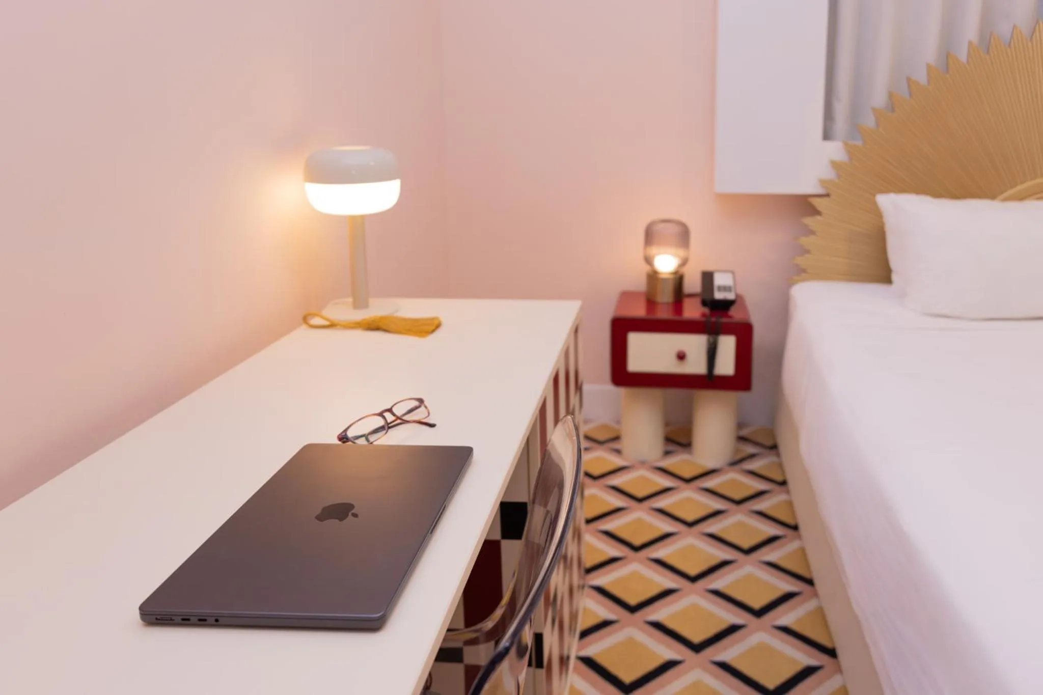 Bed in Crest Hotel Suites