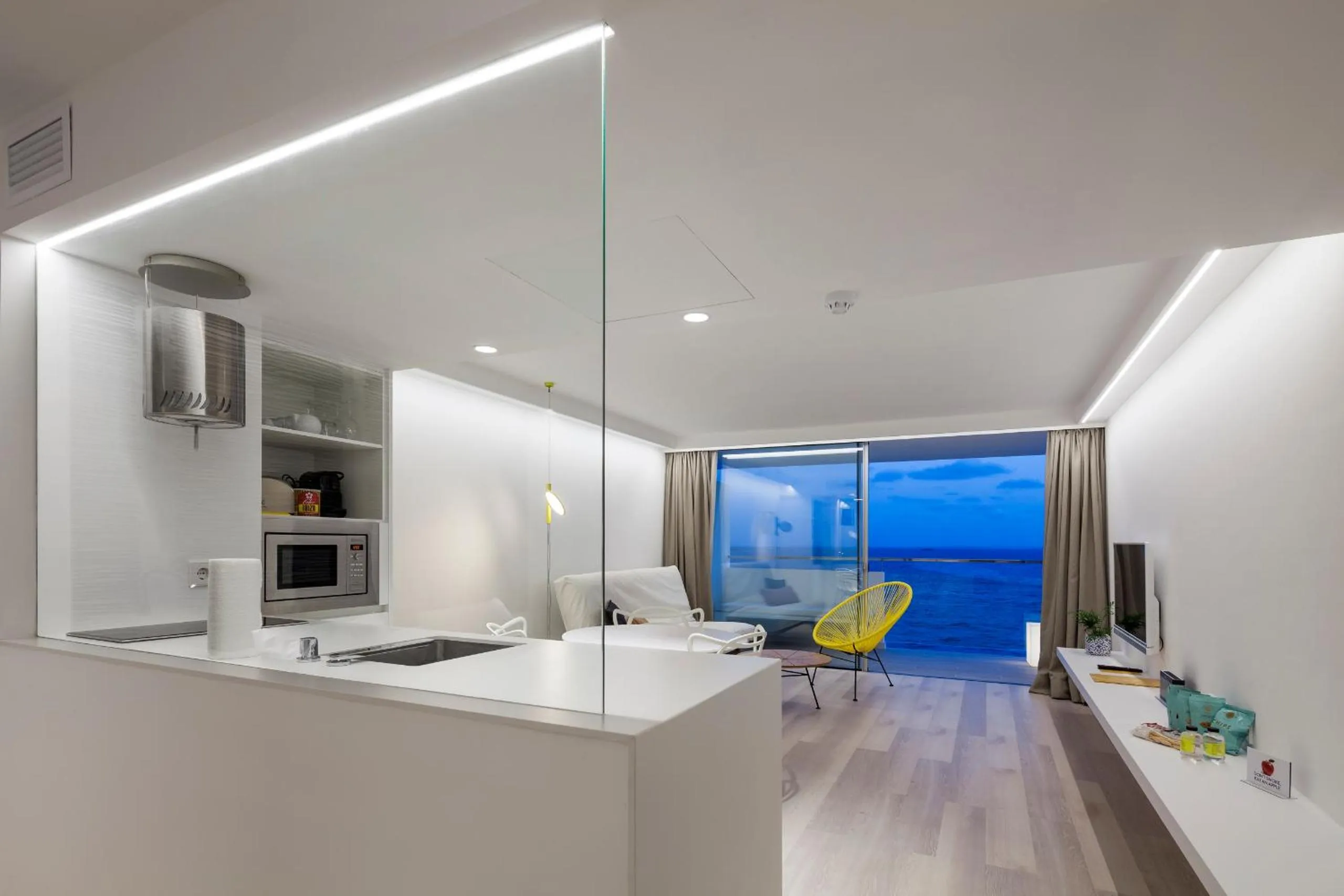 Living room in Sud Ibiza Suites