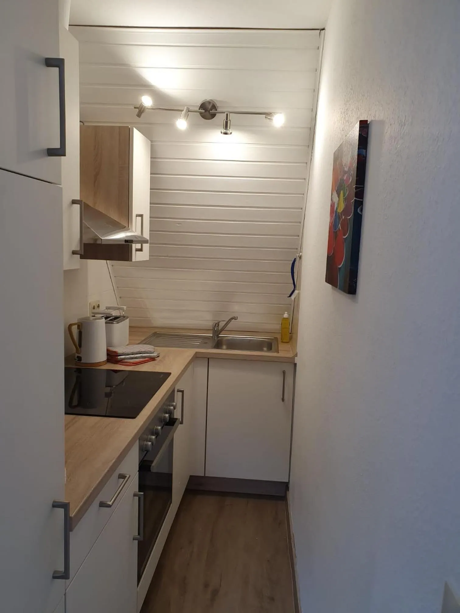 Kitchen or kitchenette in Pension Rehschopp