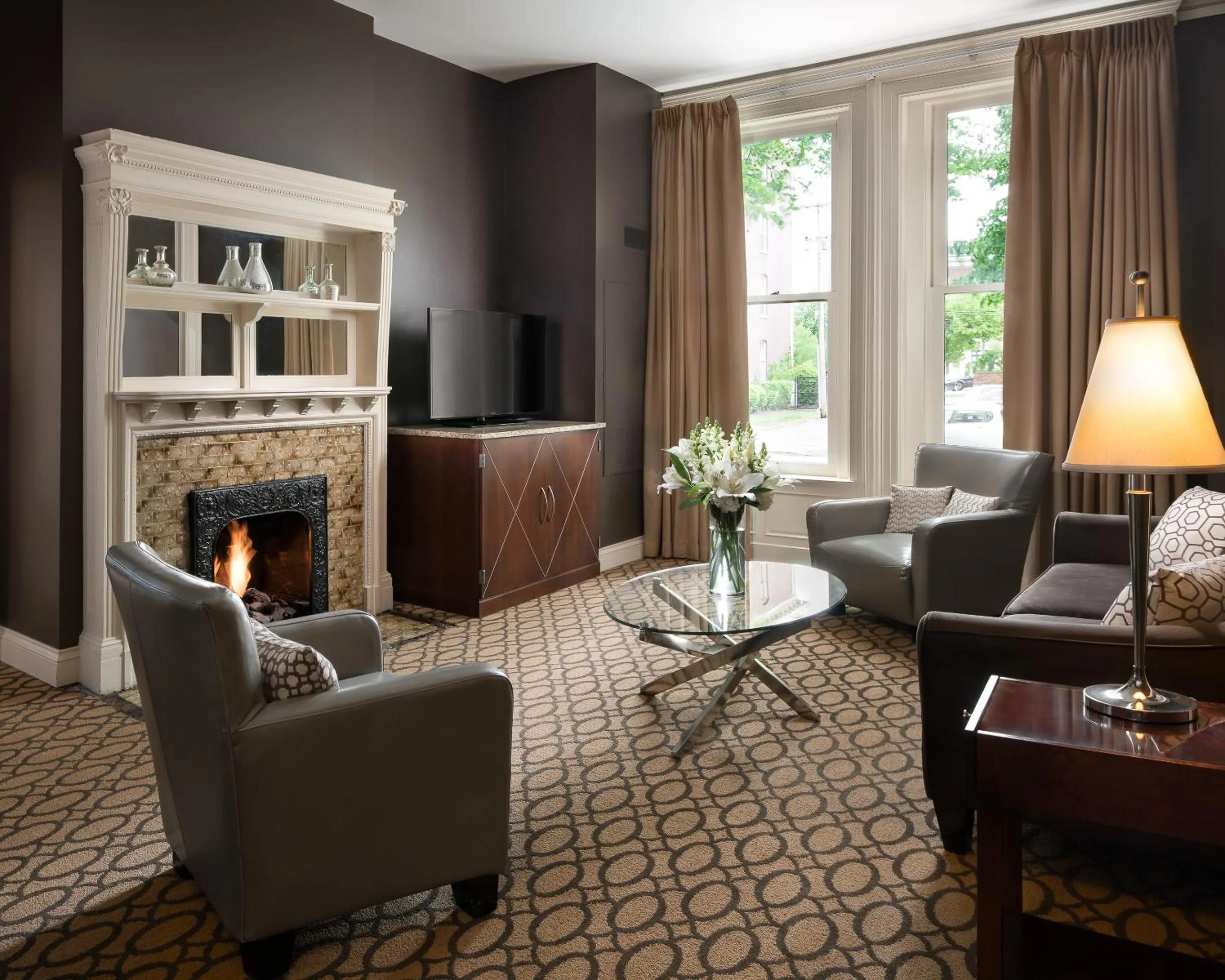 Seating area in The Mansion on Delaware Avenue