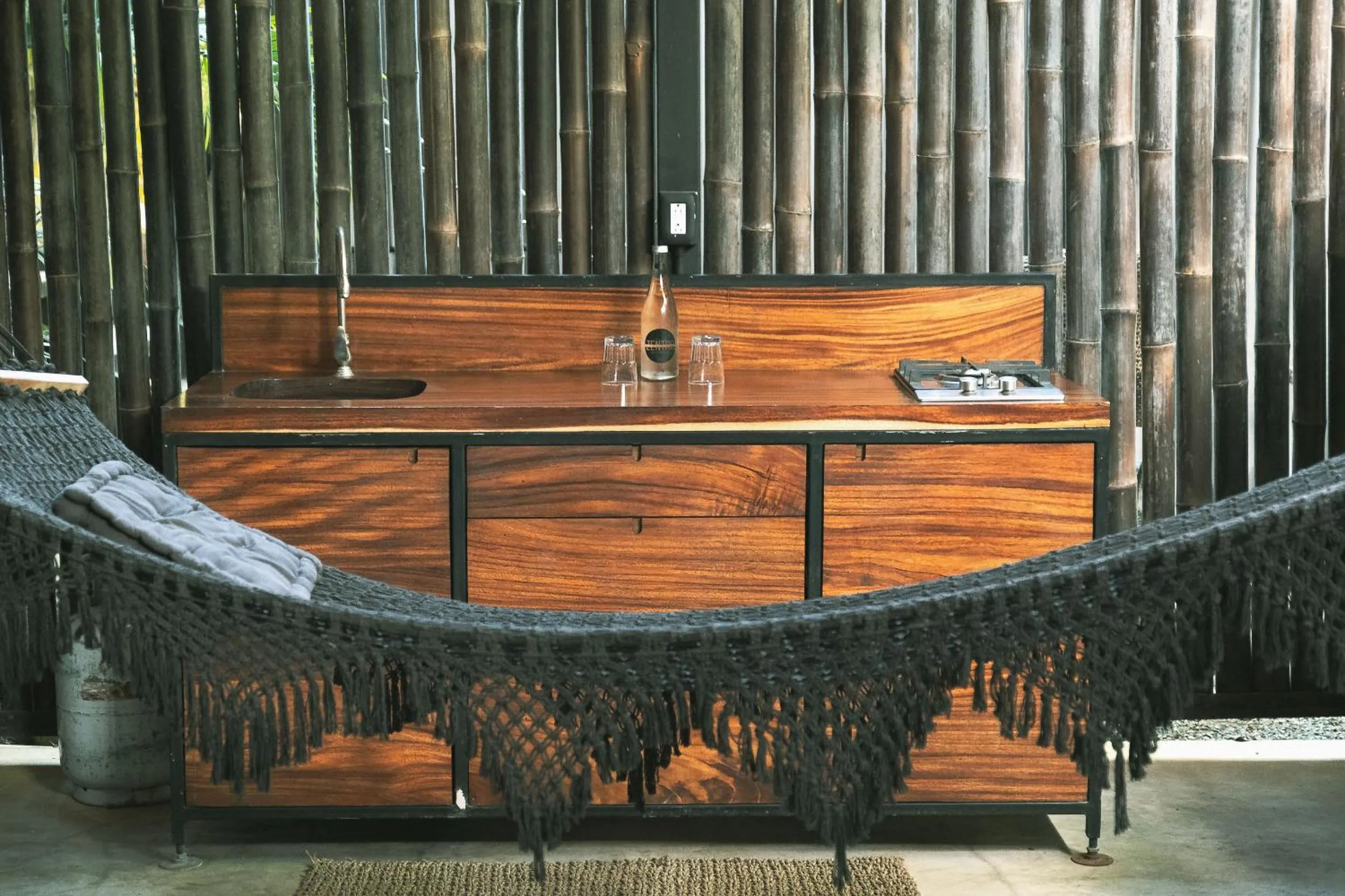 Patio in La Negra Surf Hotel