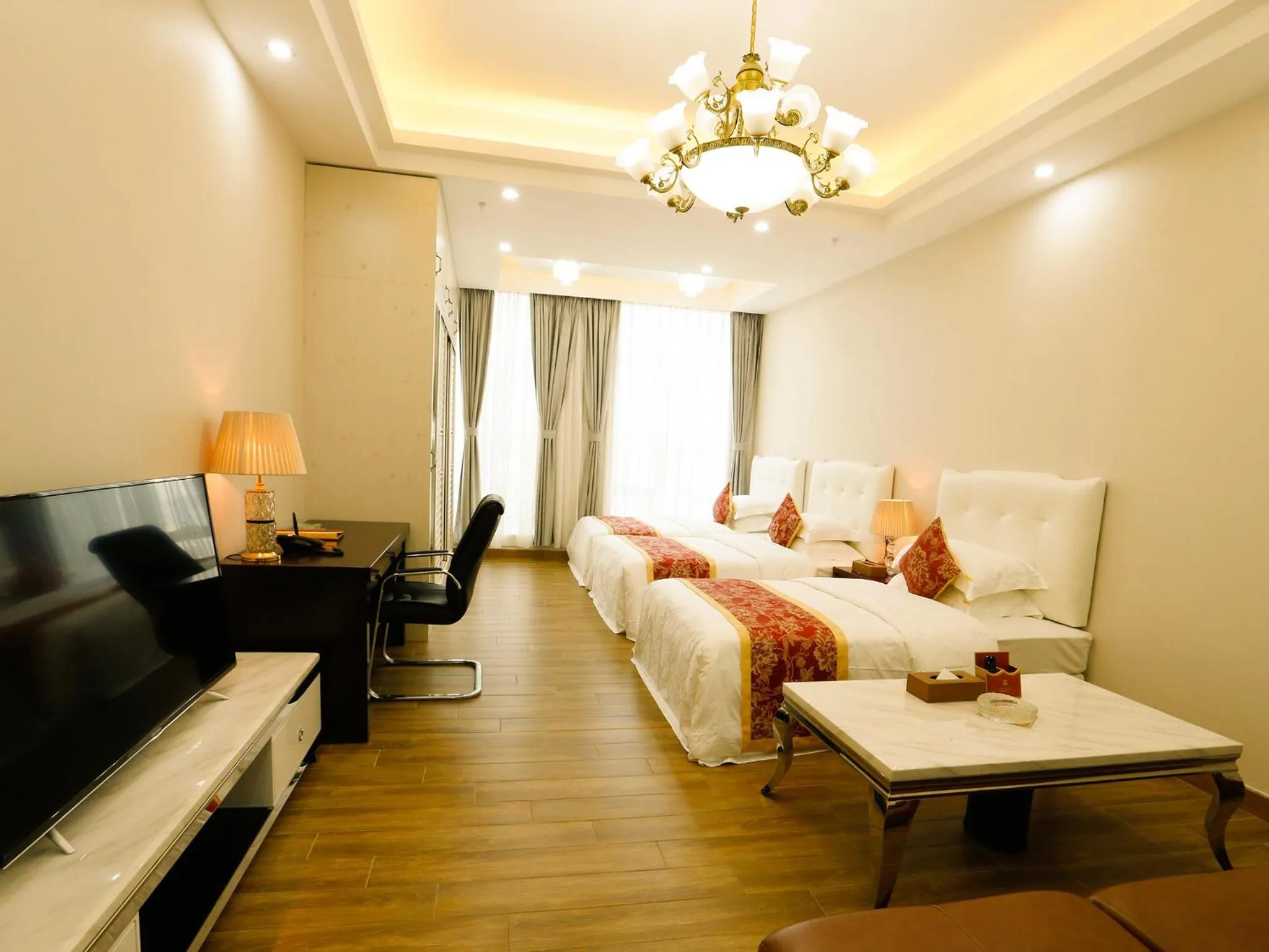 Photo of the whole room, Bed in Guangzhou Boman Apartment Zhengjia Huanshi Branch