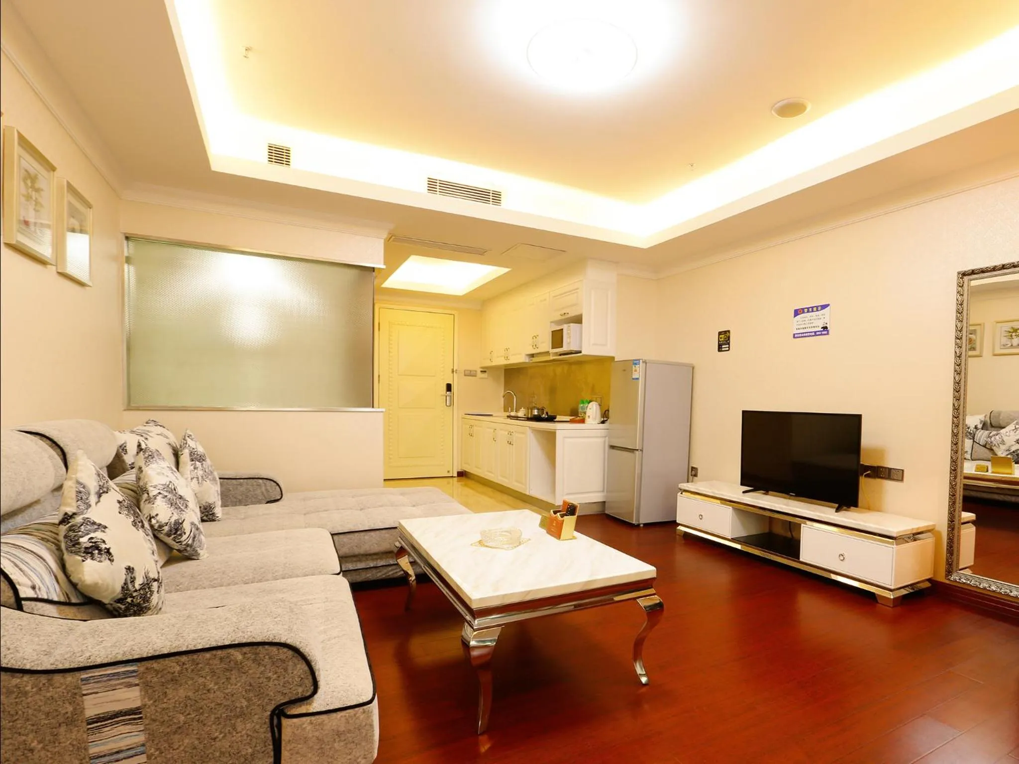 Living room in Guangzhou Boman Apartment Zhengjia Huanshi Branch