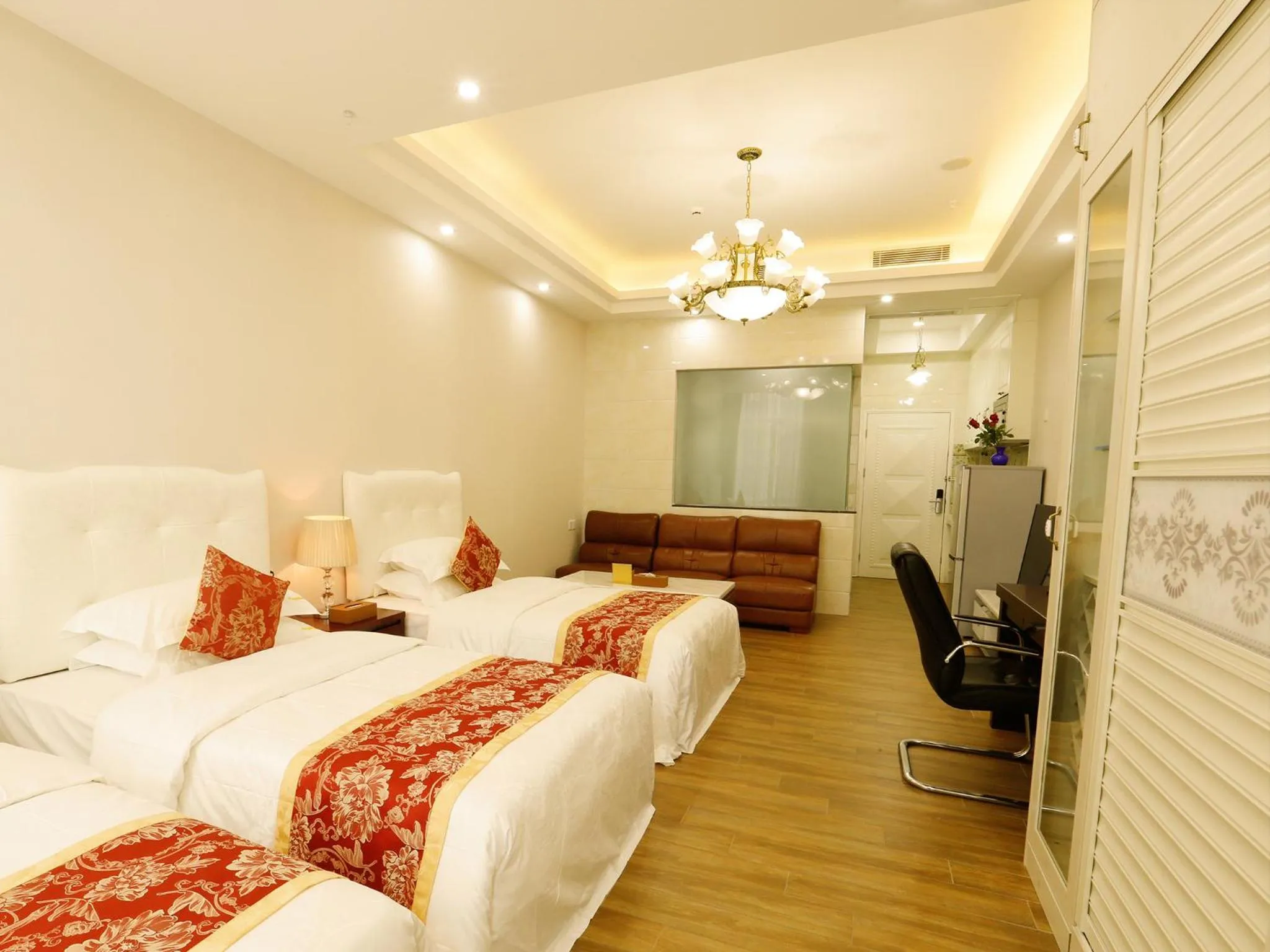 Photo of the whole room, Bed in Guangzhou Boman Apartment Zhengjia Huanshi Branch