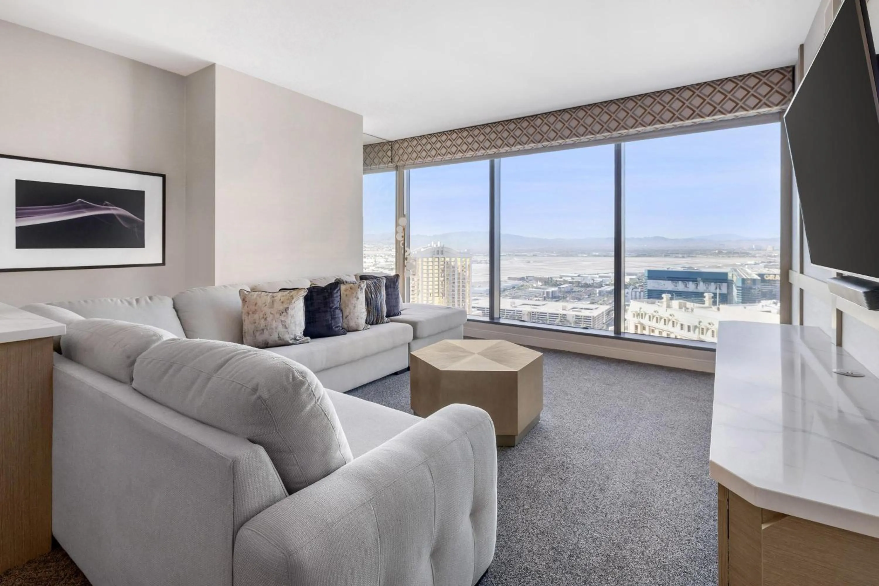 Living room in Hilton Grand Vacations Club Elara Center Strip Las Vegas