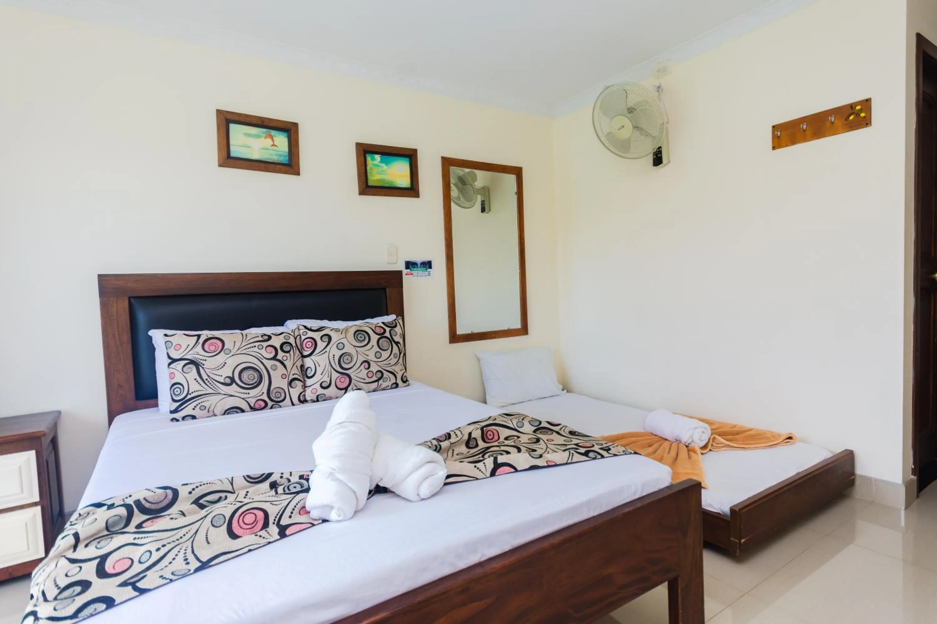 Bed in Hotel Verony Guatape