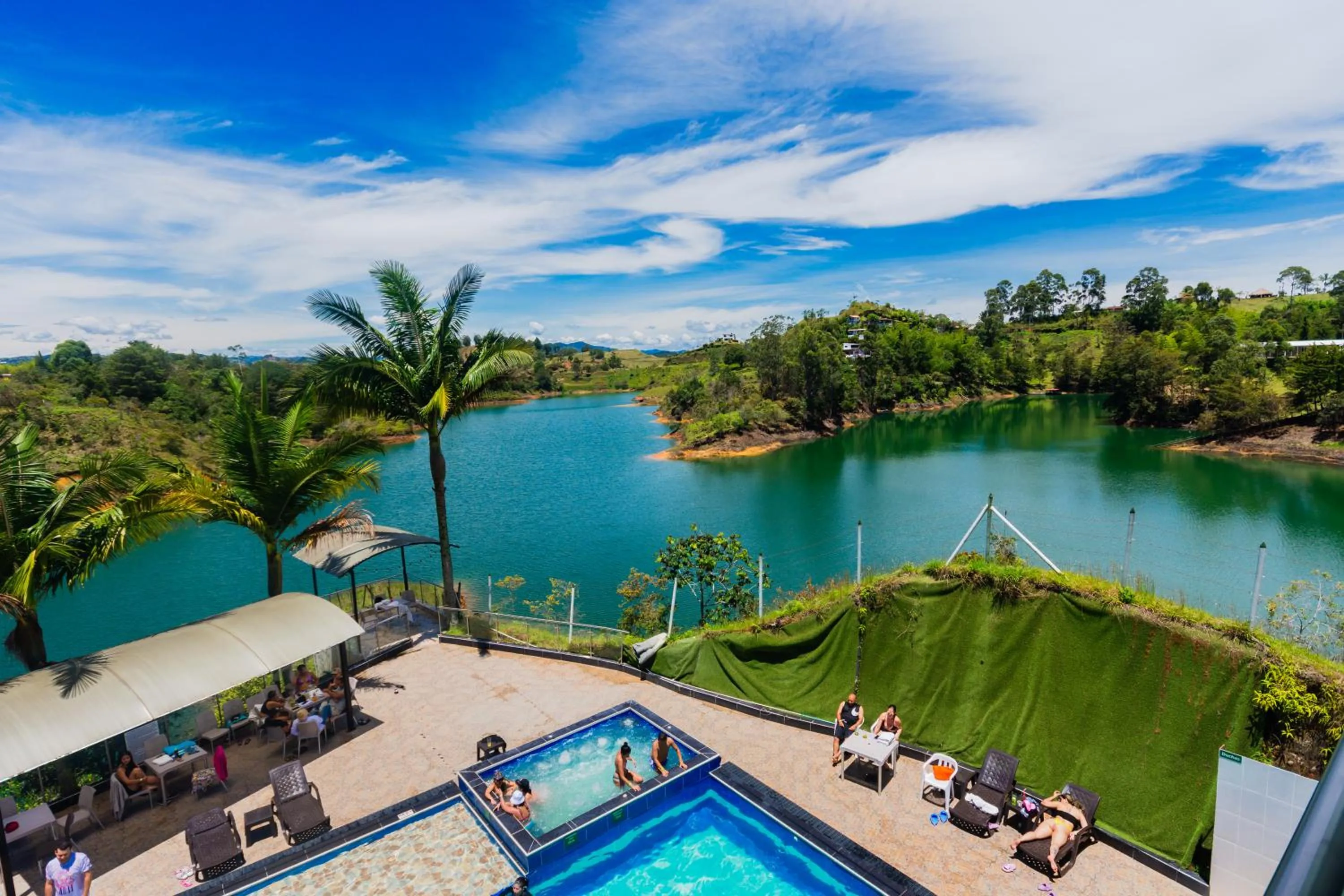 Lake view in Hotel Verony Guatape