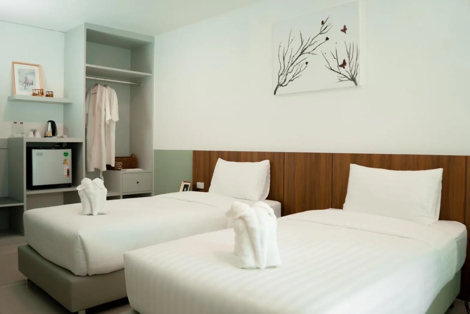 Bed in iChapter Hotel Suvarnabhumi