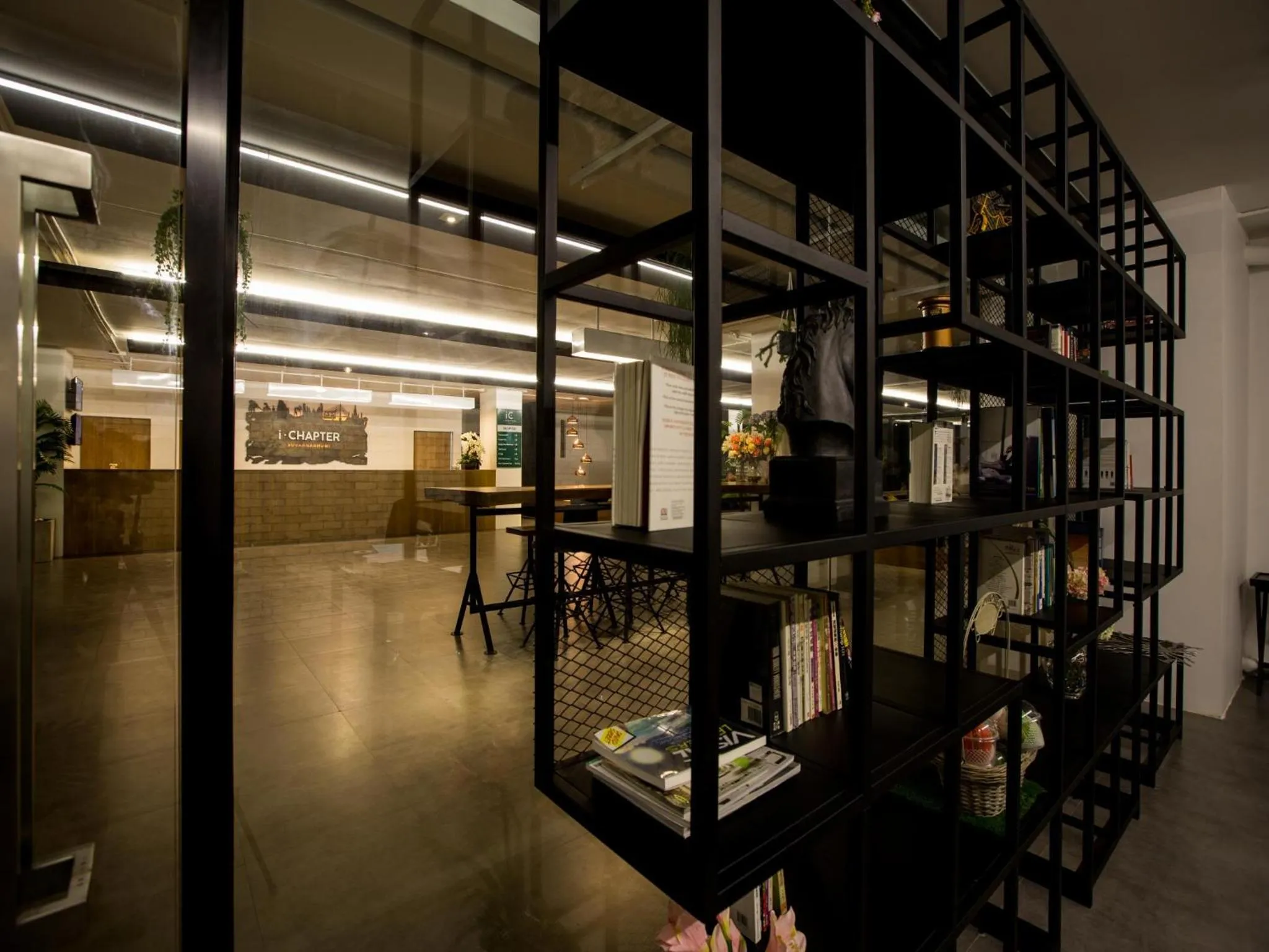Lobby or reception in iChapter Hotel Suvarnabhumi