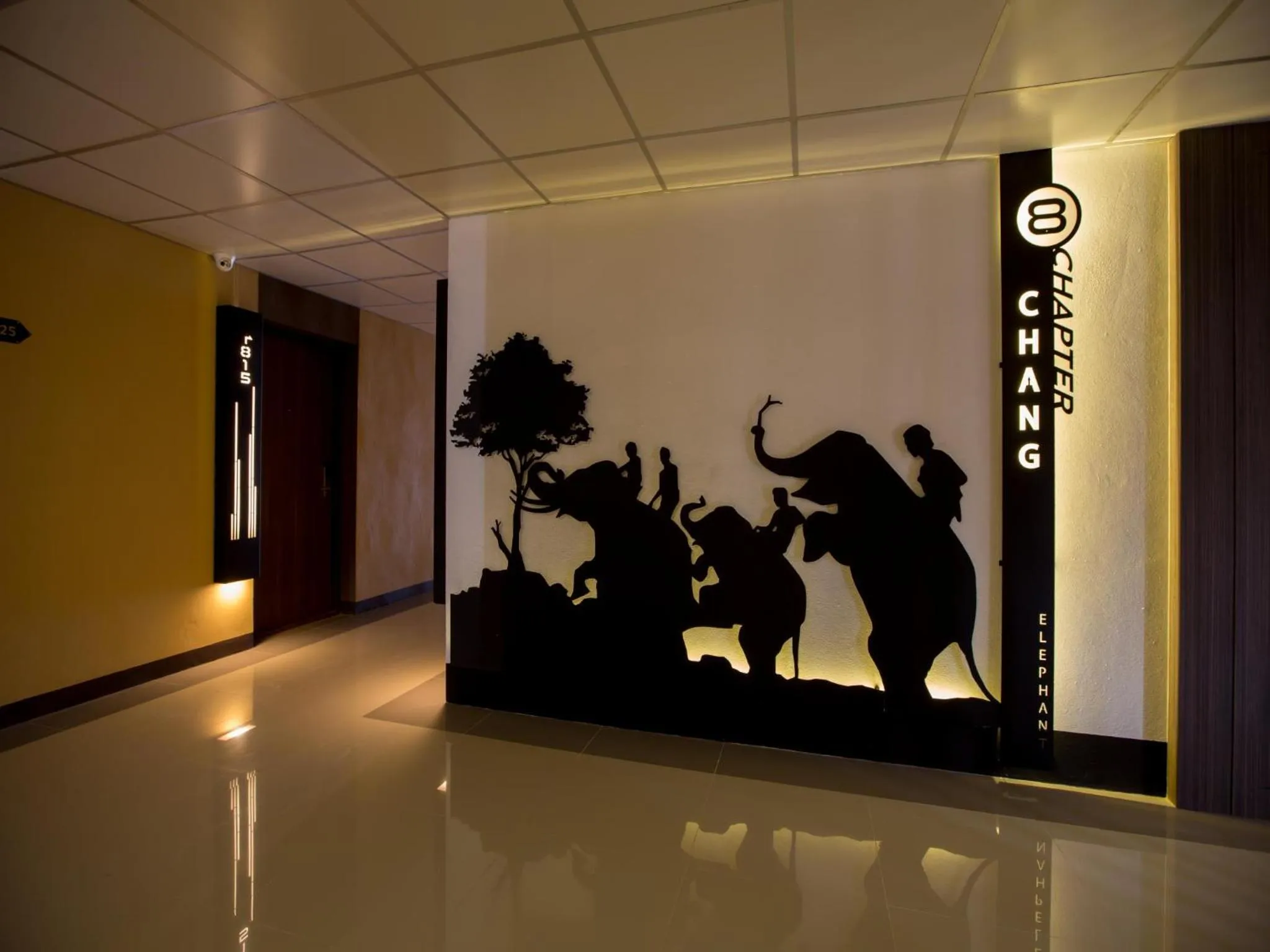 Decorative detail in iChapter Hotel Suvarnabhumi