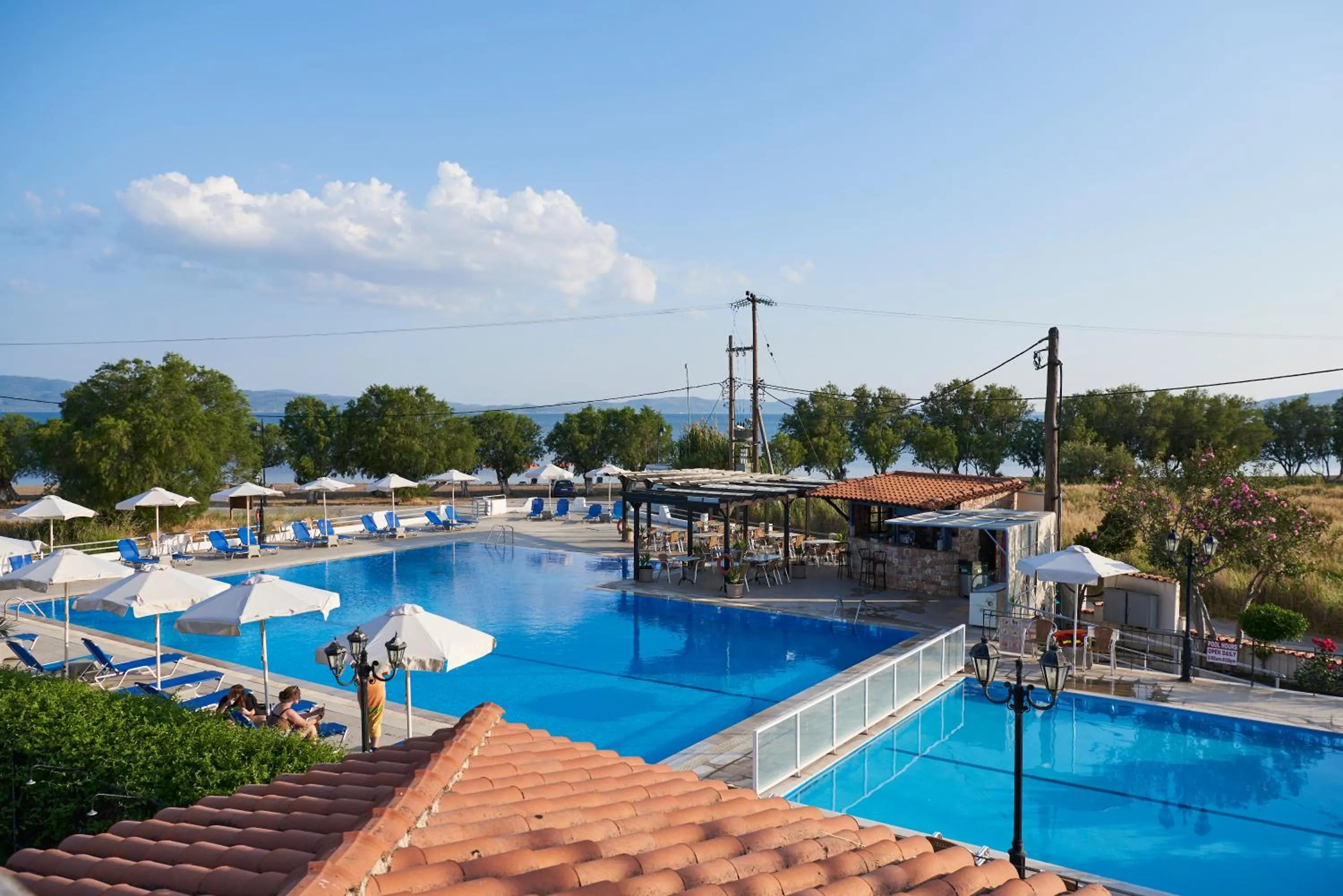 Pool view in Kalloni Bay