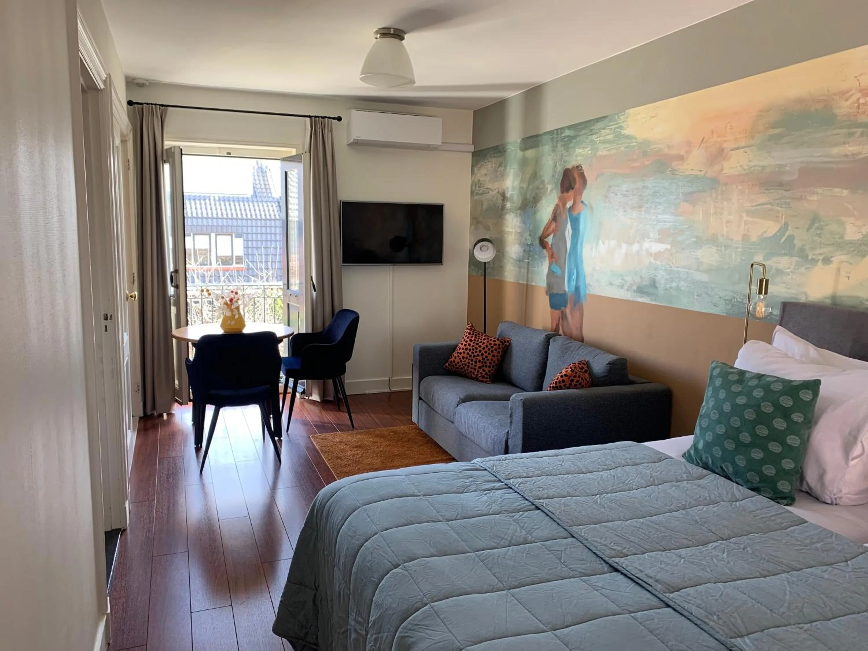 Living room, Bed in Hotel De Gravin