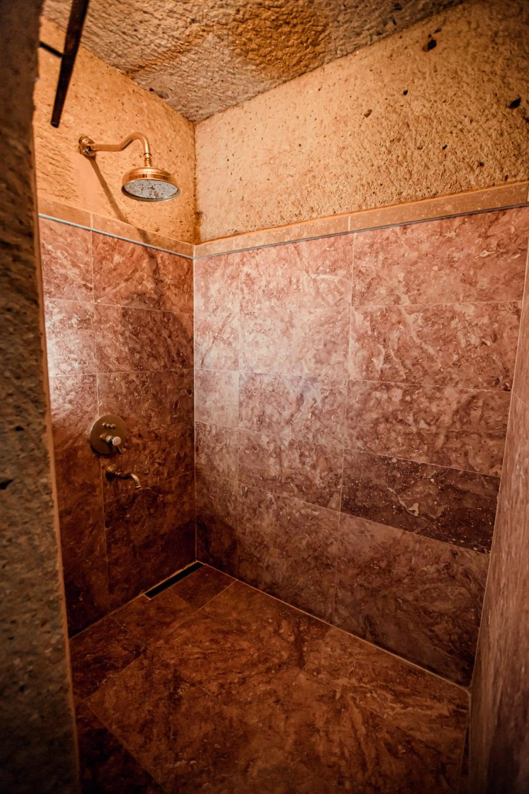 Shower in Oread Cave Suites